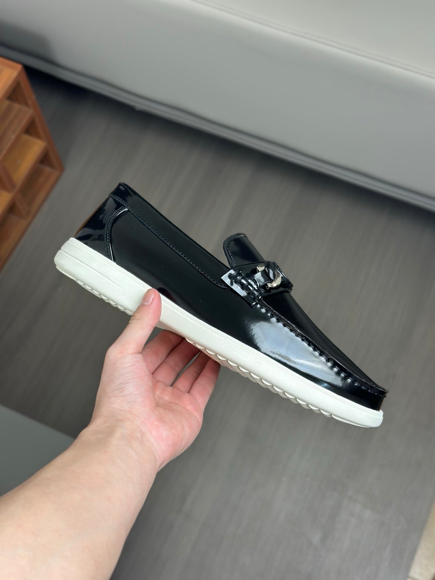 GG Men's Loafer Black Patent Leather 573503