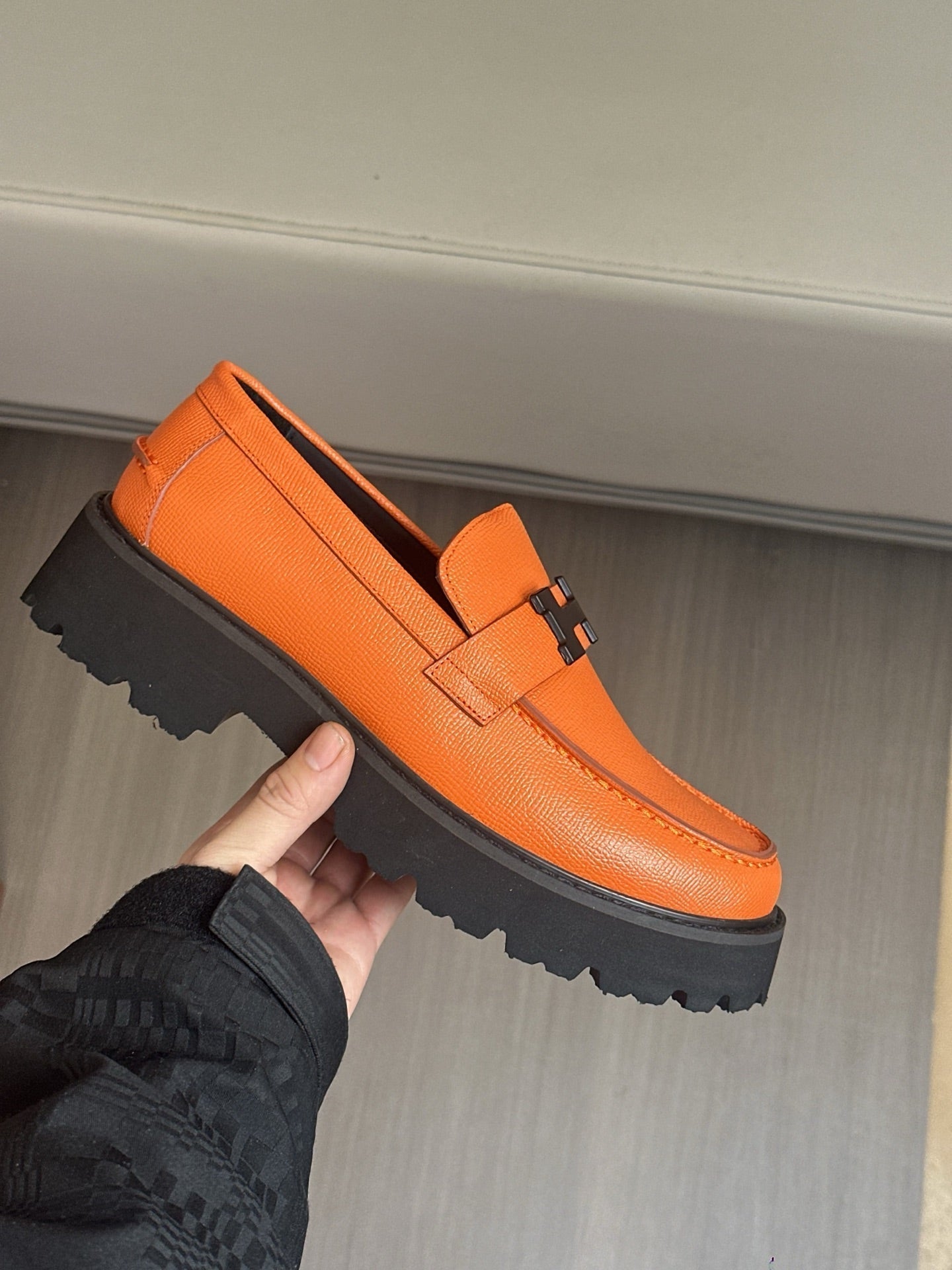 HM Men's Paris Loafer Orange Calfskin 640901