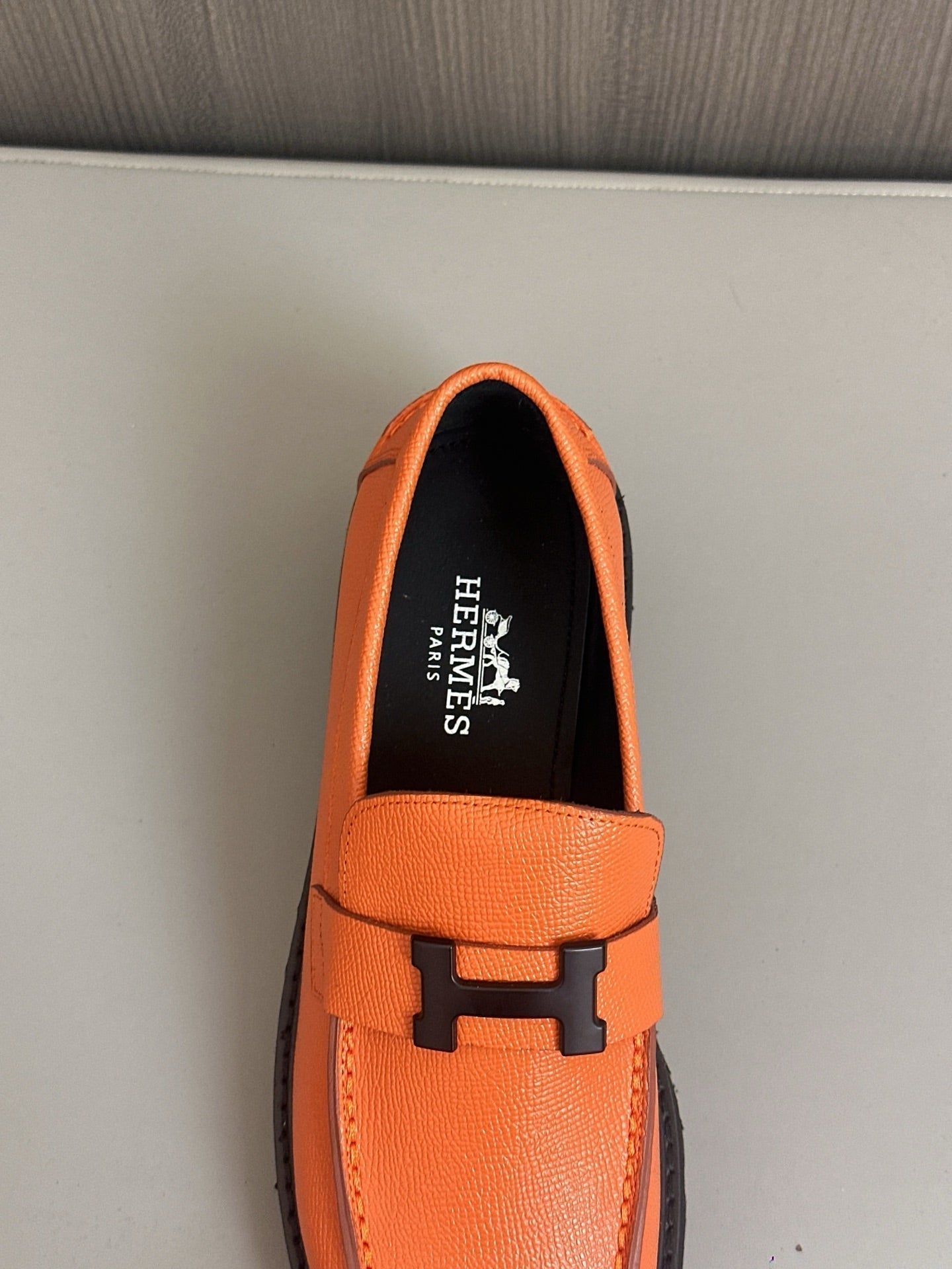 HM Men's Paris Loafer Orange Calfskin 640901