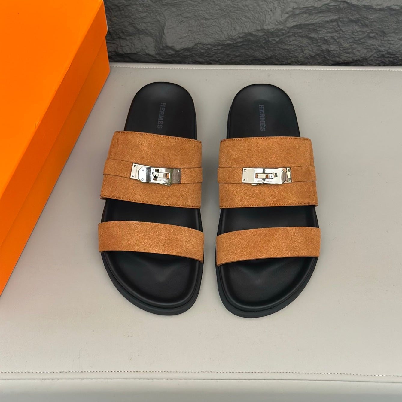 HM Men's Jackson Sandals Brown Suede 686960