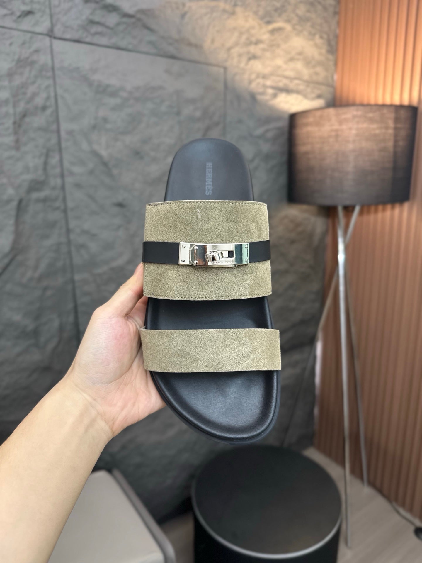 HM Men's Jackson Sandals Olive Green Suede 686961