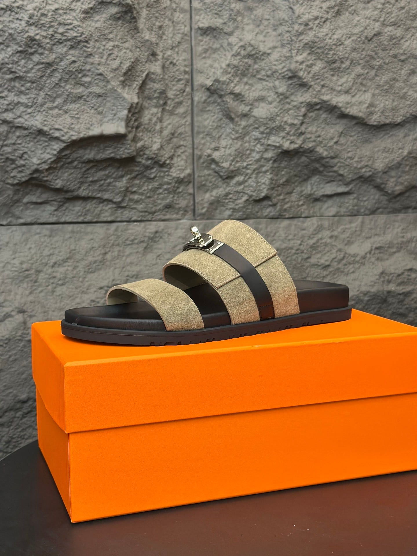 HM Men's Jackson Sandals Olive Green Suede 686961