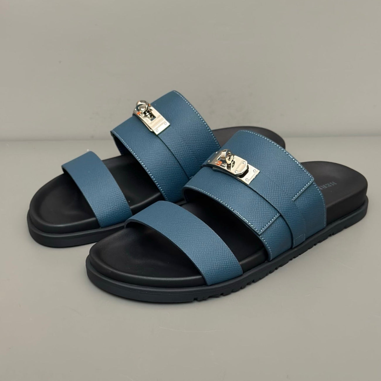 HM Men's Jackson Sandals Blue Cowhide 686963