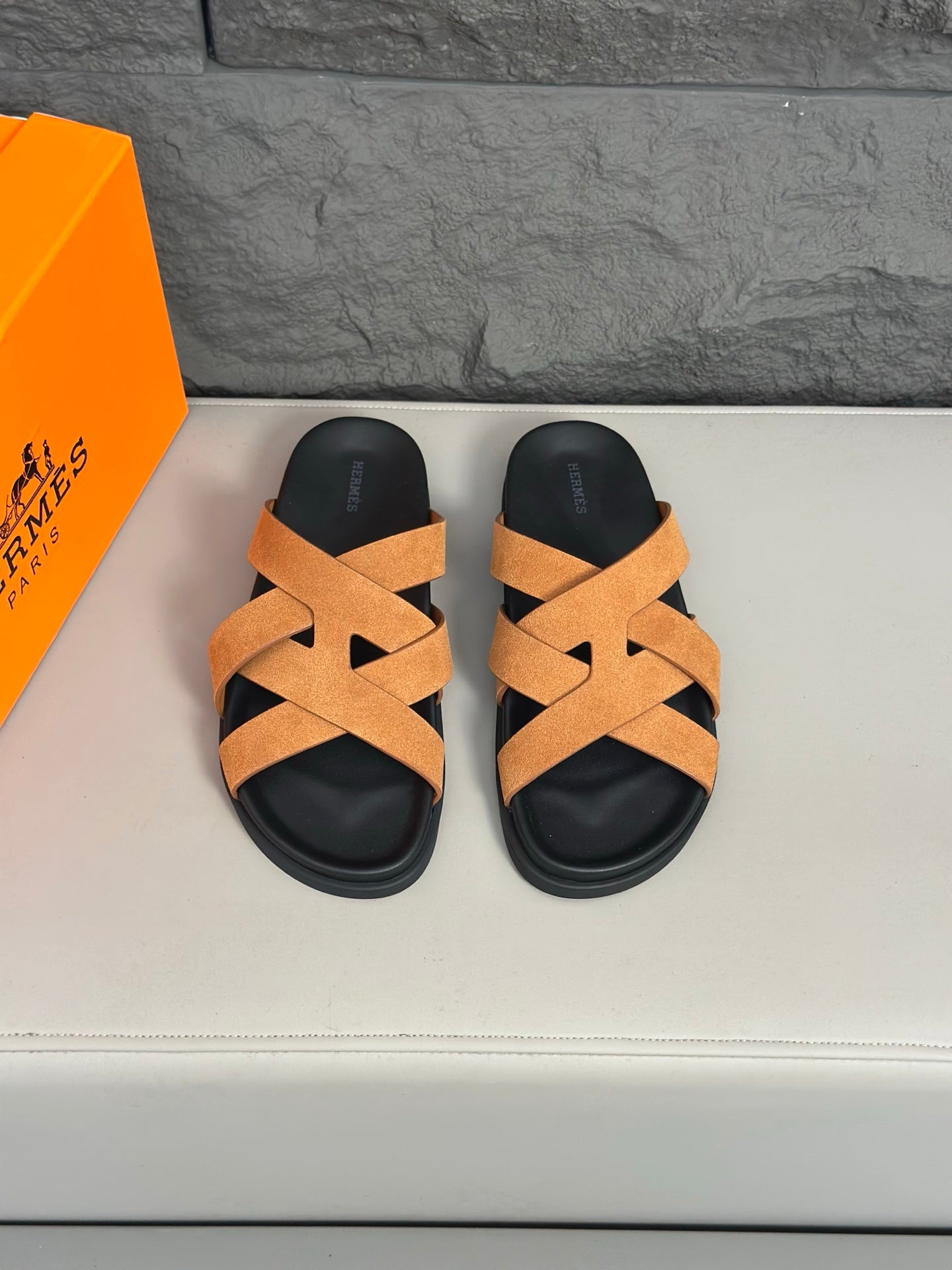 HM Men's Kazimir Sandals Tan Suede 663018