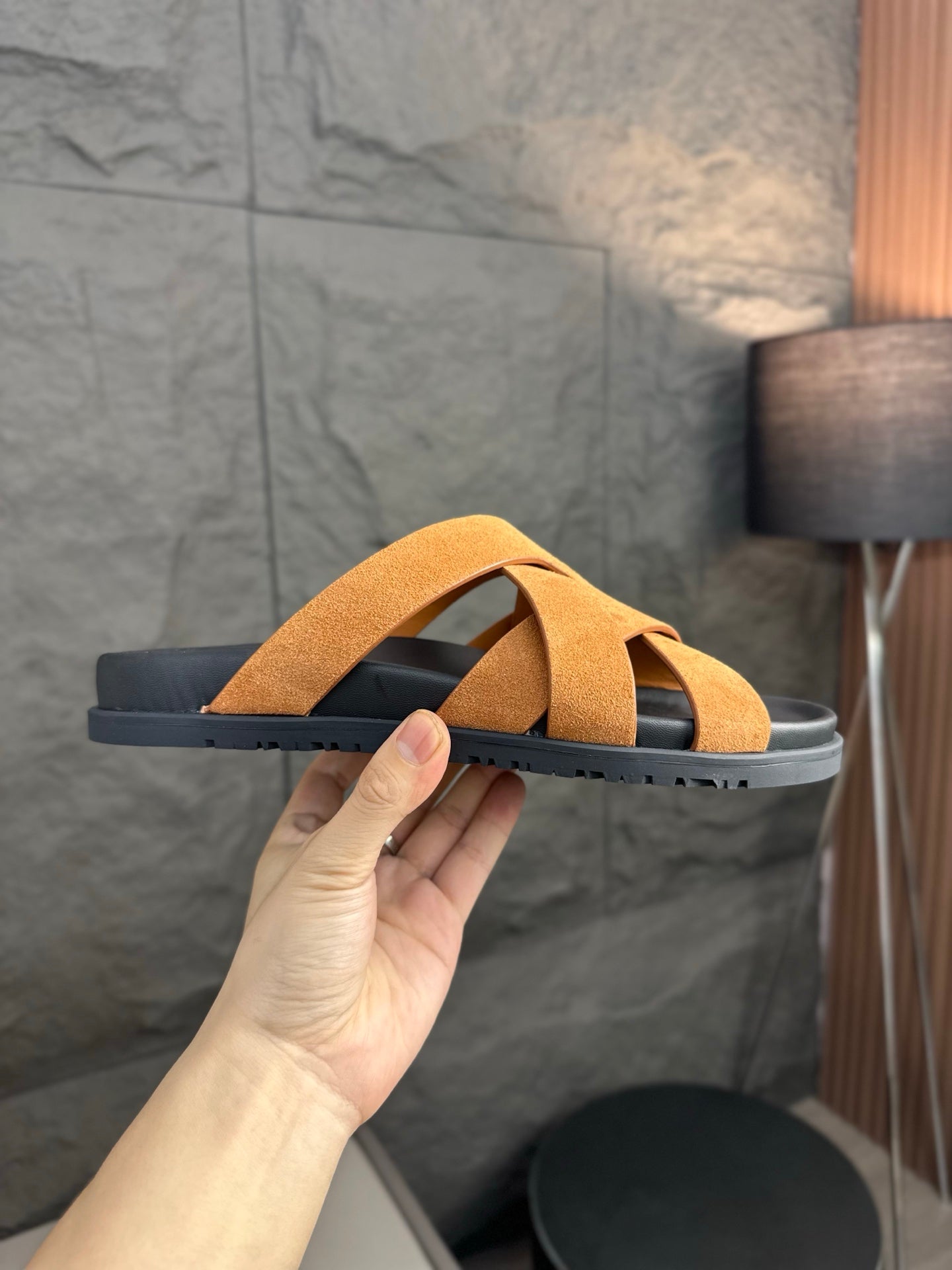 HM Men's Kazimir Sandals Tan Suede 663018