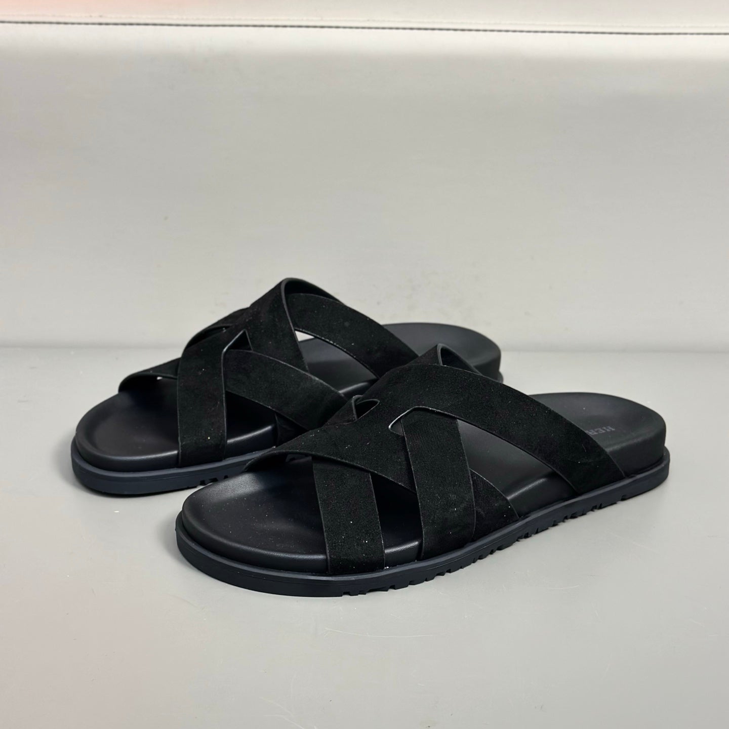 HM Men's Kazimir Sandals Black Suede 663020