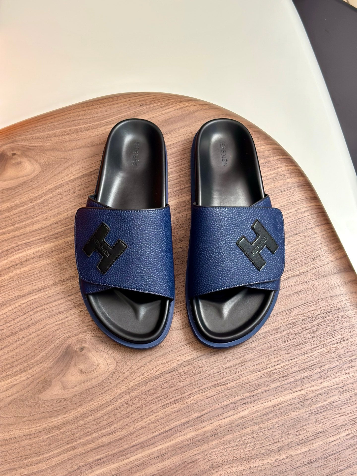 HM Men's Slide Blue Cowhide 684848