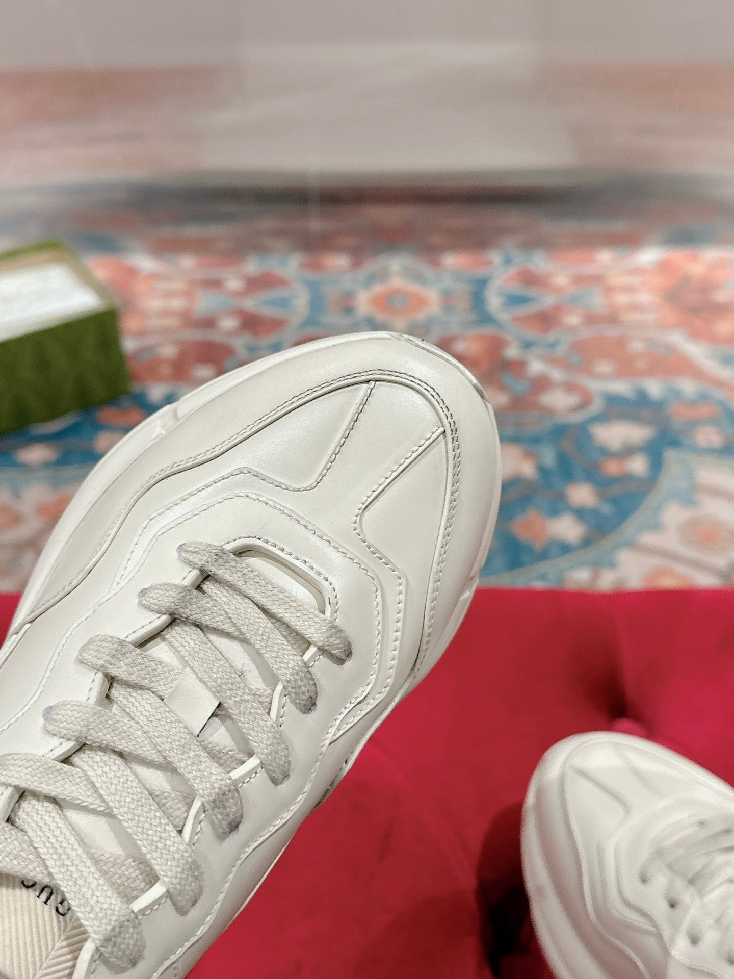 GG RHYTON TRAINER WHITE CALFSKIN