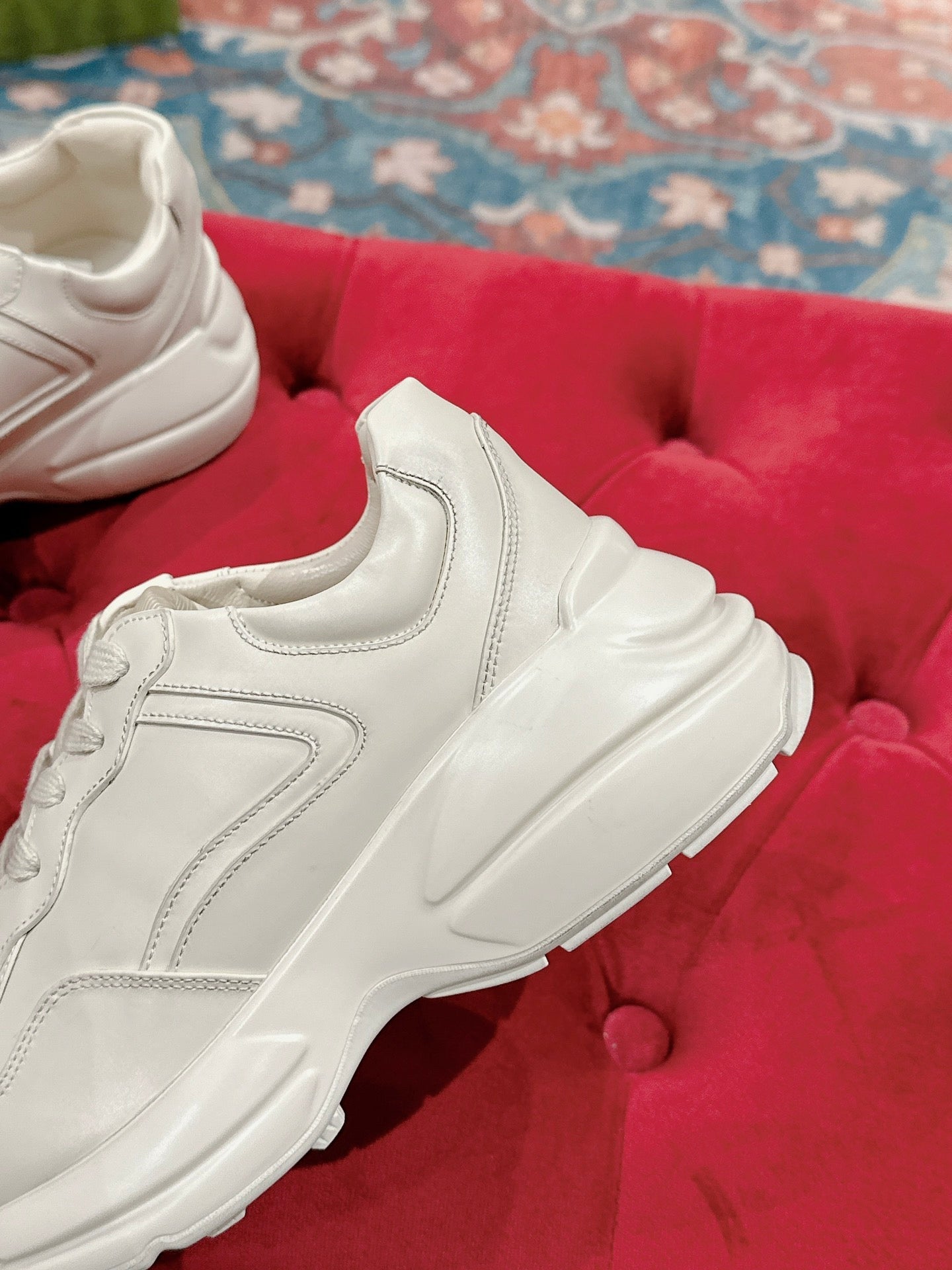 GG RHYTON TRAINER WHITE CALFSKIN