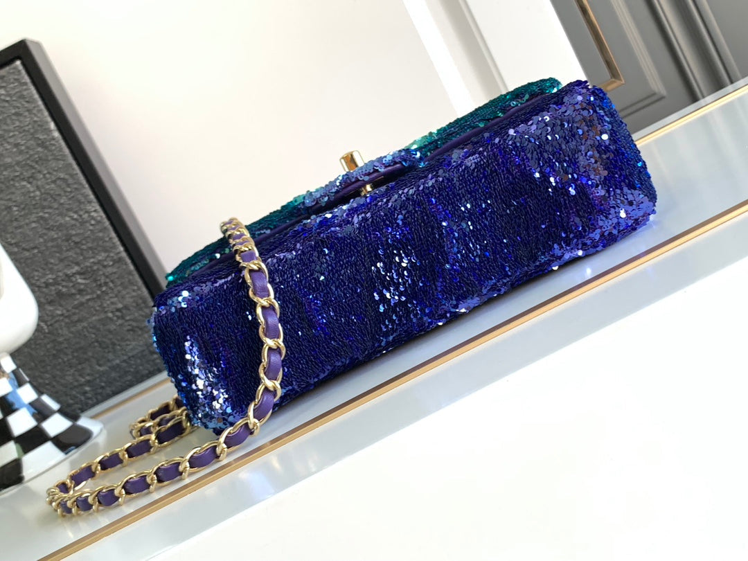 Flap Bag Mini 21cm Multicolor Sequin