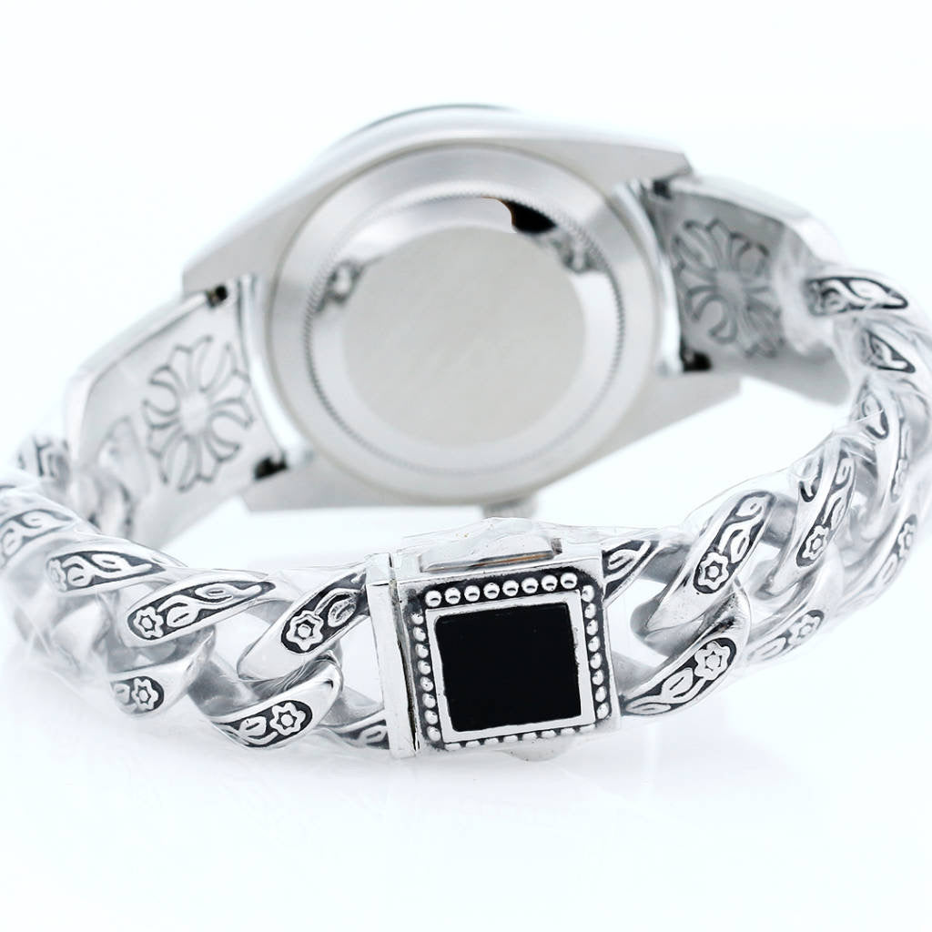 Rolex Oyster Perpetual 41mm Silver Black Dial