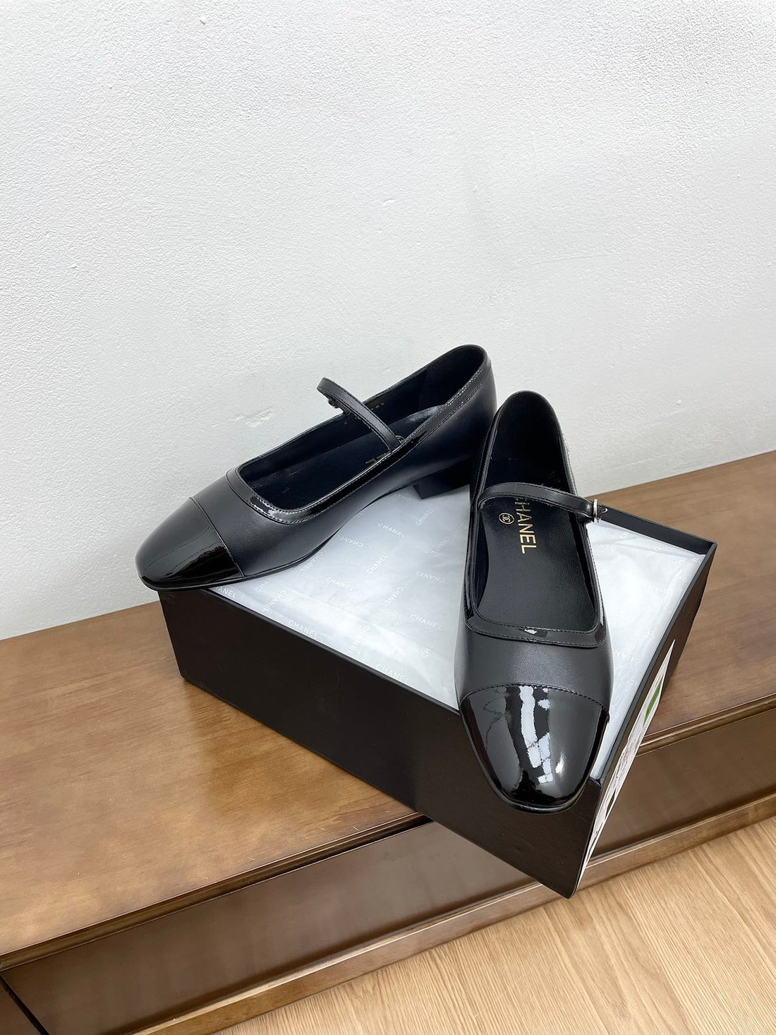 CC Mary Jane Black Calfskin