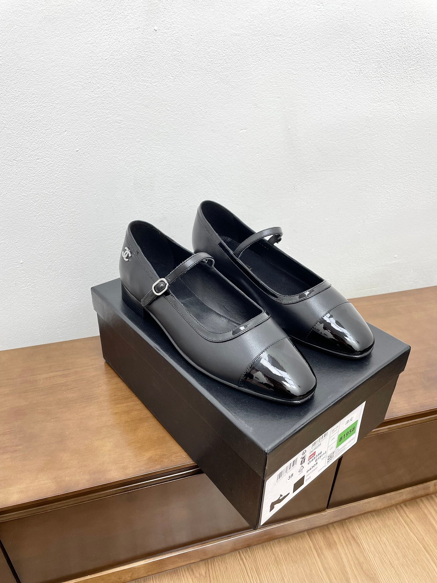 CC Mary Jane Black Calfskin