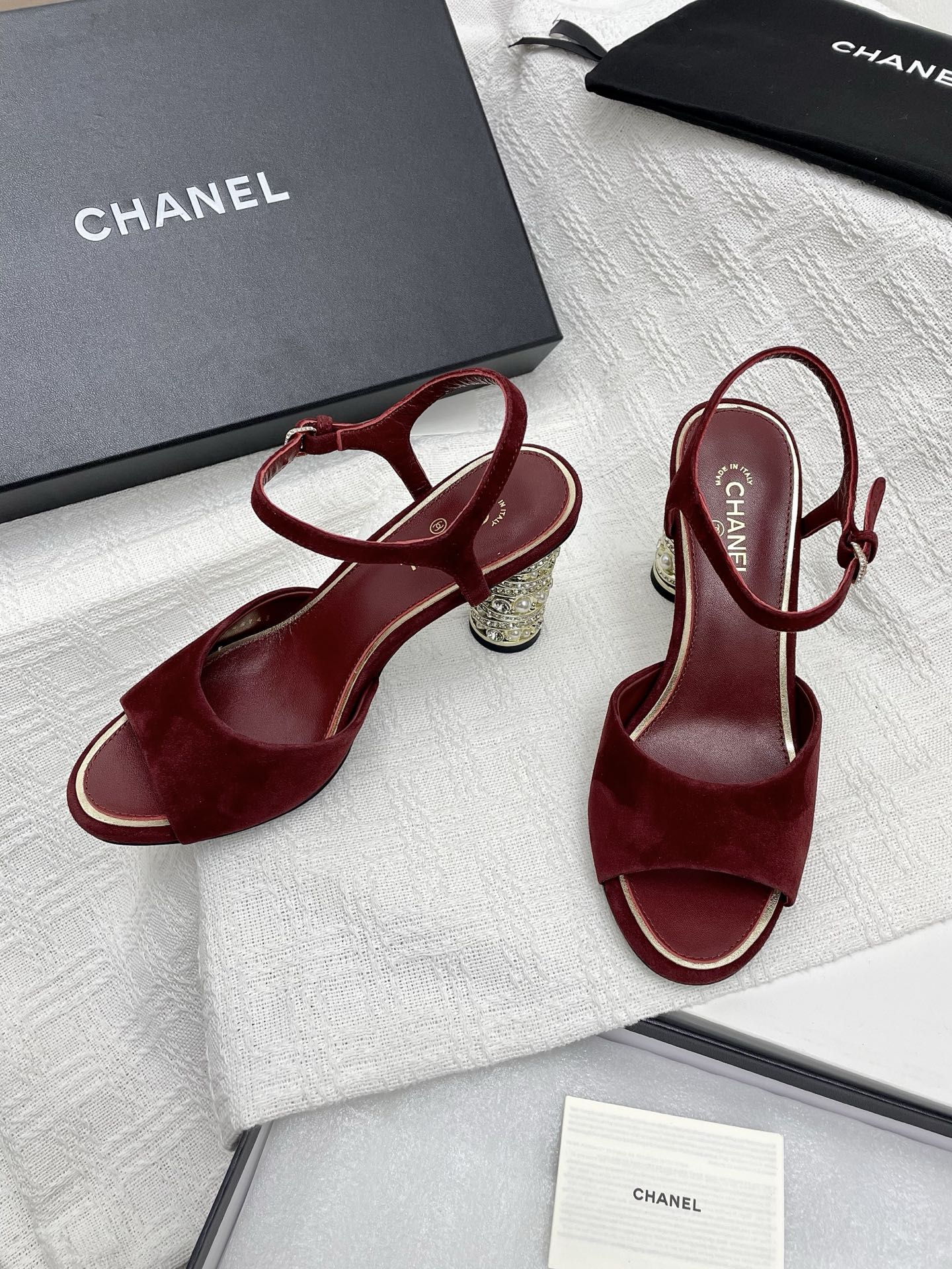 CC 25p Slingback Heel 8cm Burgundy Suede