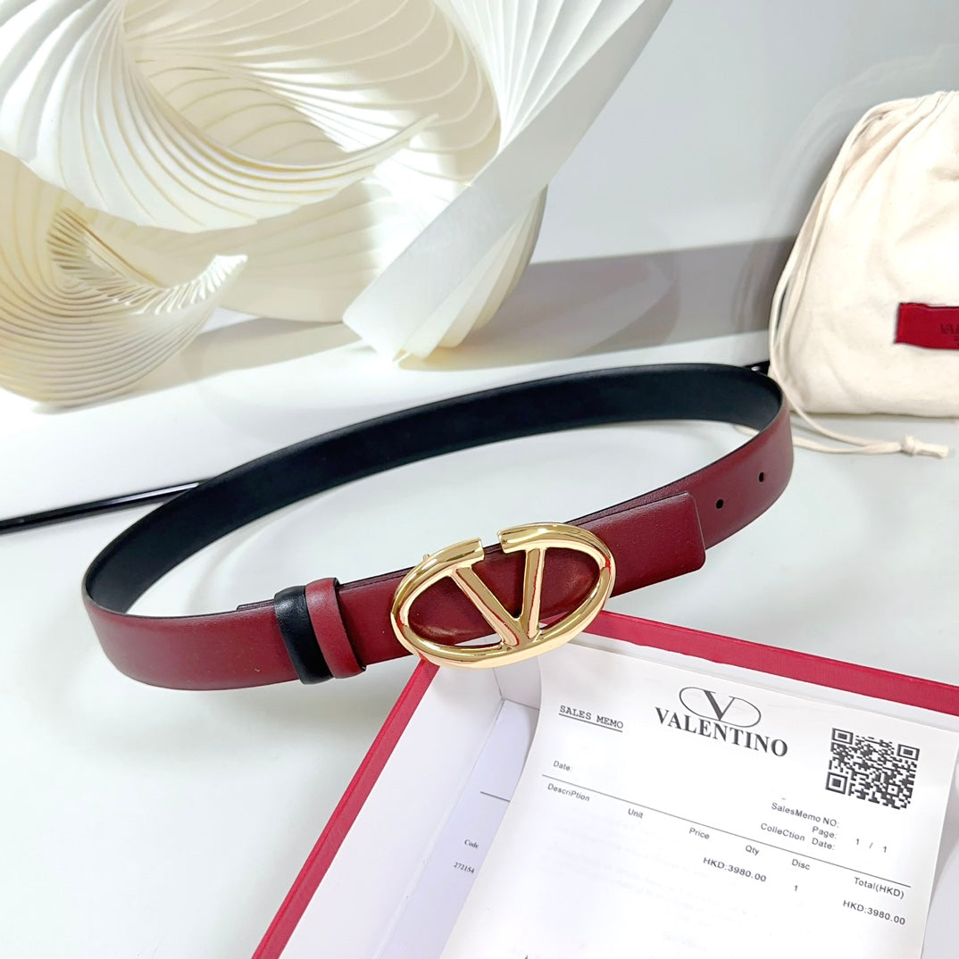 The Bold Edition Reversible Belt 30mm Burgundy Black Calfskin Gold Buckle