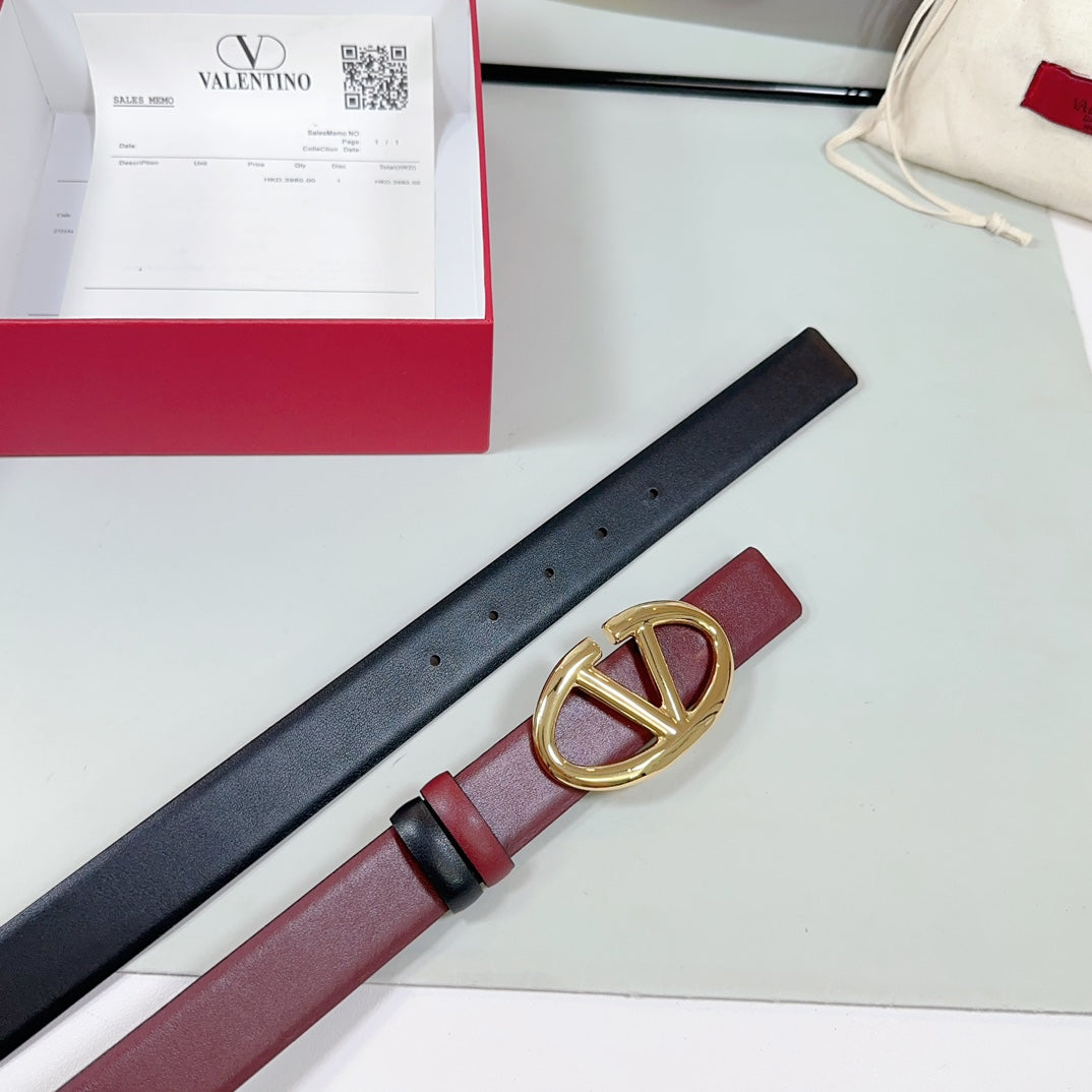 The Bold Edition Reversible Belt 30mm Burgundy Black Calfskin Gold Buckle