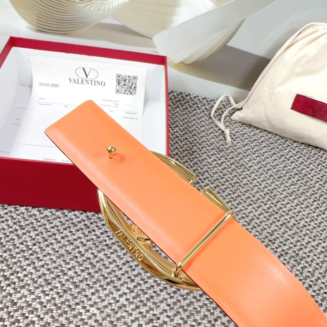 The Bold Edition Reversible Belt 30mm White Brown Calfskin Gold Buckle