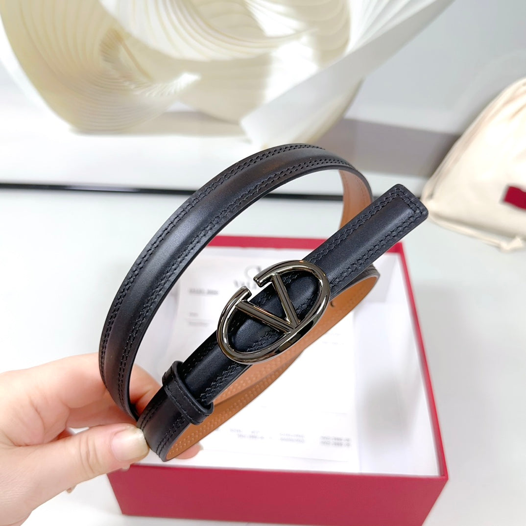 The Bold Edition Belt 20mm Black Brown Calfskin Black Buckle