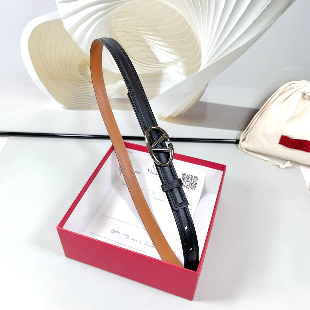 The Bold Edition Belt 20mm Black Brown Calfskin Black Buckle