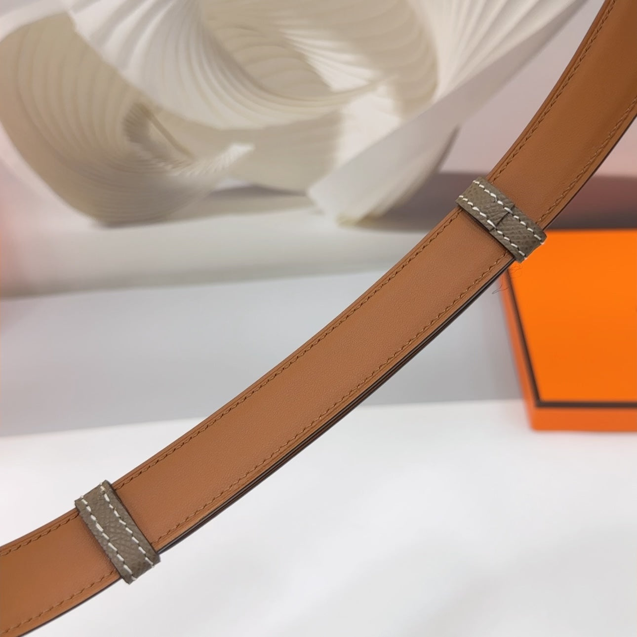 Collier De Chien Belt 30mm Gold Epsom Silver Buckle