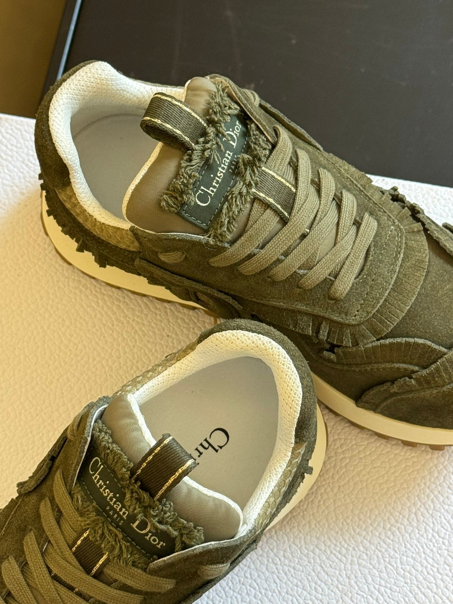 Cest CD Sneaker Dark Green Suede Calfskin and Mesh