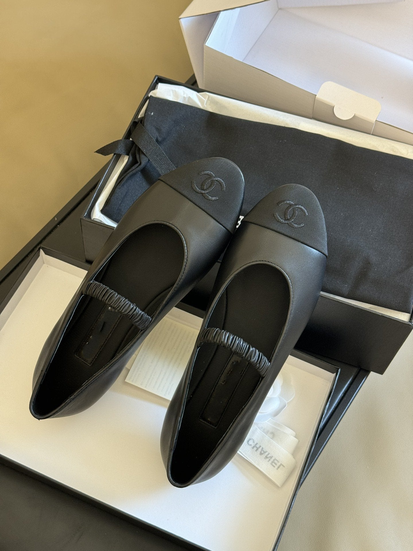 mary janes black lambskin grosgrain cc logo