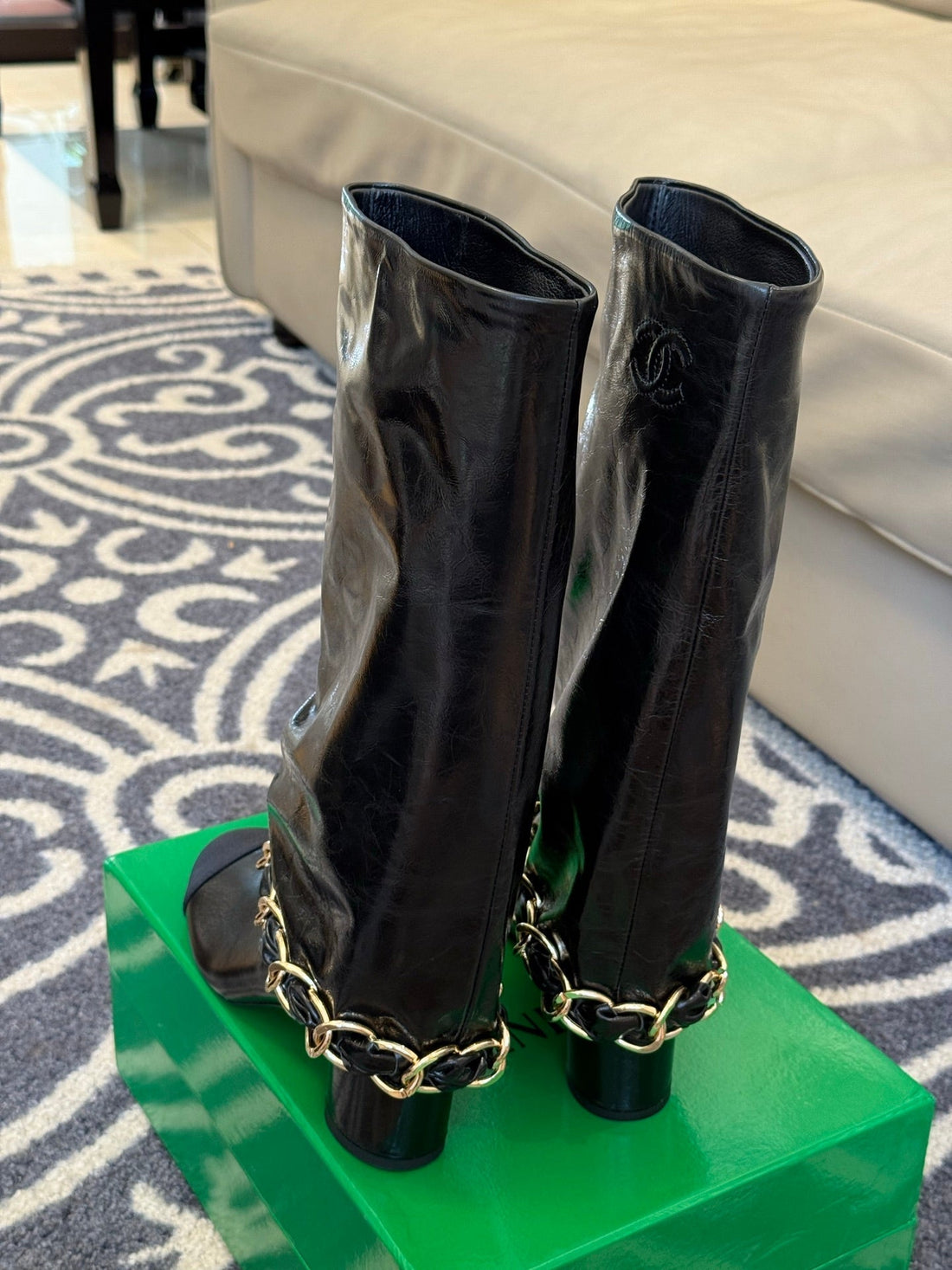 CC 25 High Boot Black Patent Leather 409136