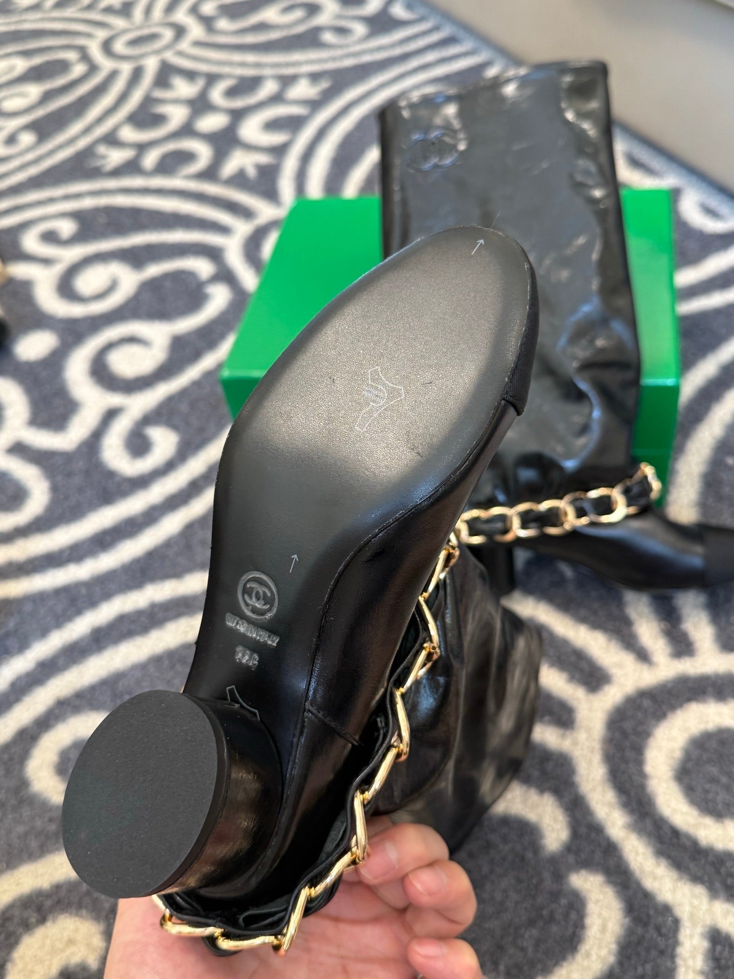 CC 25 High Boot Black Patent Leather 409136