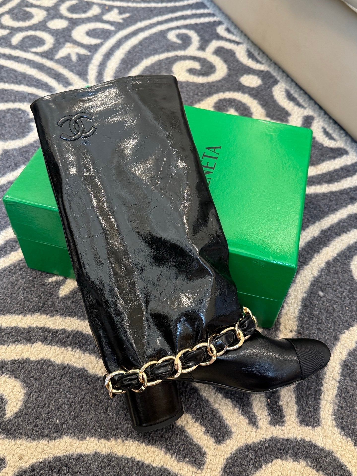 CC 25 High Boot Black Patent Leather 409136