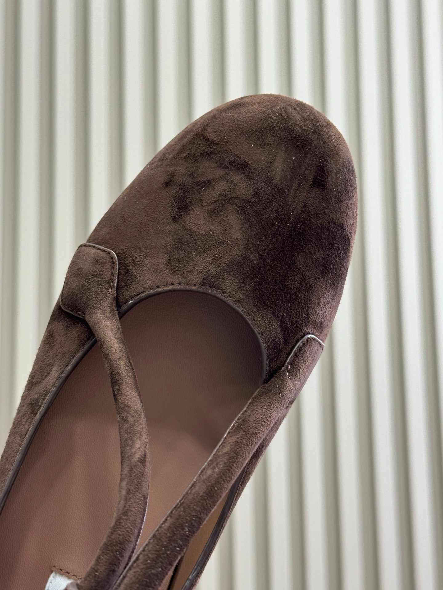 ALAIA  Le Teckel  Ballet Flats Dark Brown Suede 468728