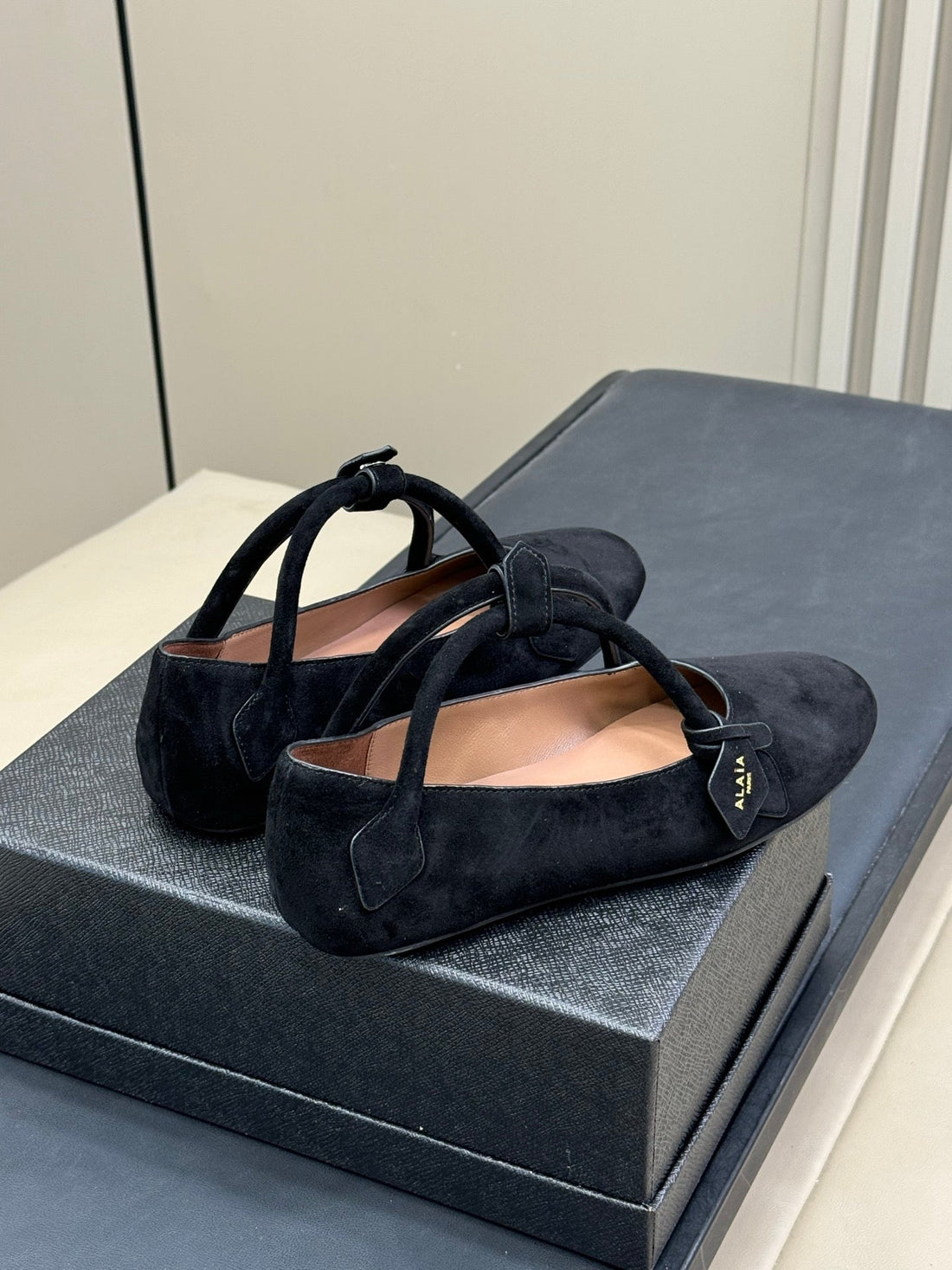 ALAIA  Le Teckel  Ballet Flats Black Suede 468729