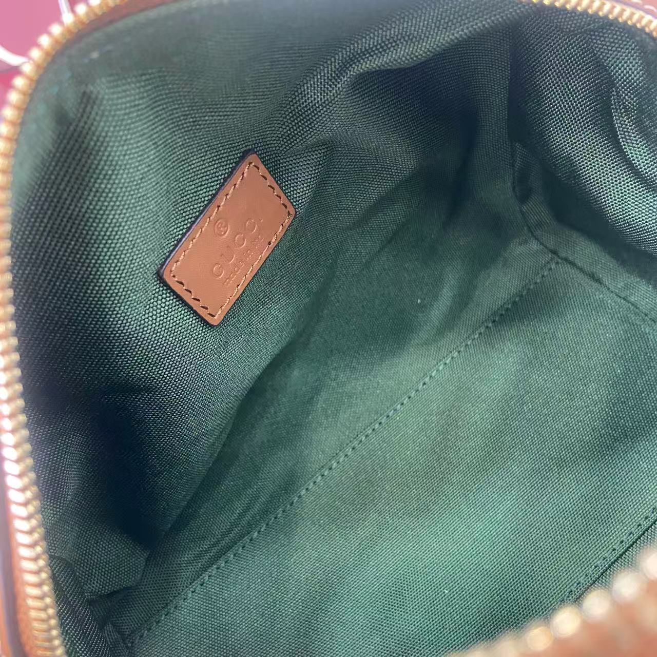 Gucci 25 GG Handbag Beige mix Brown Canvas Leather 288802