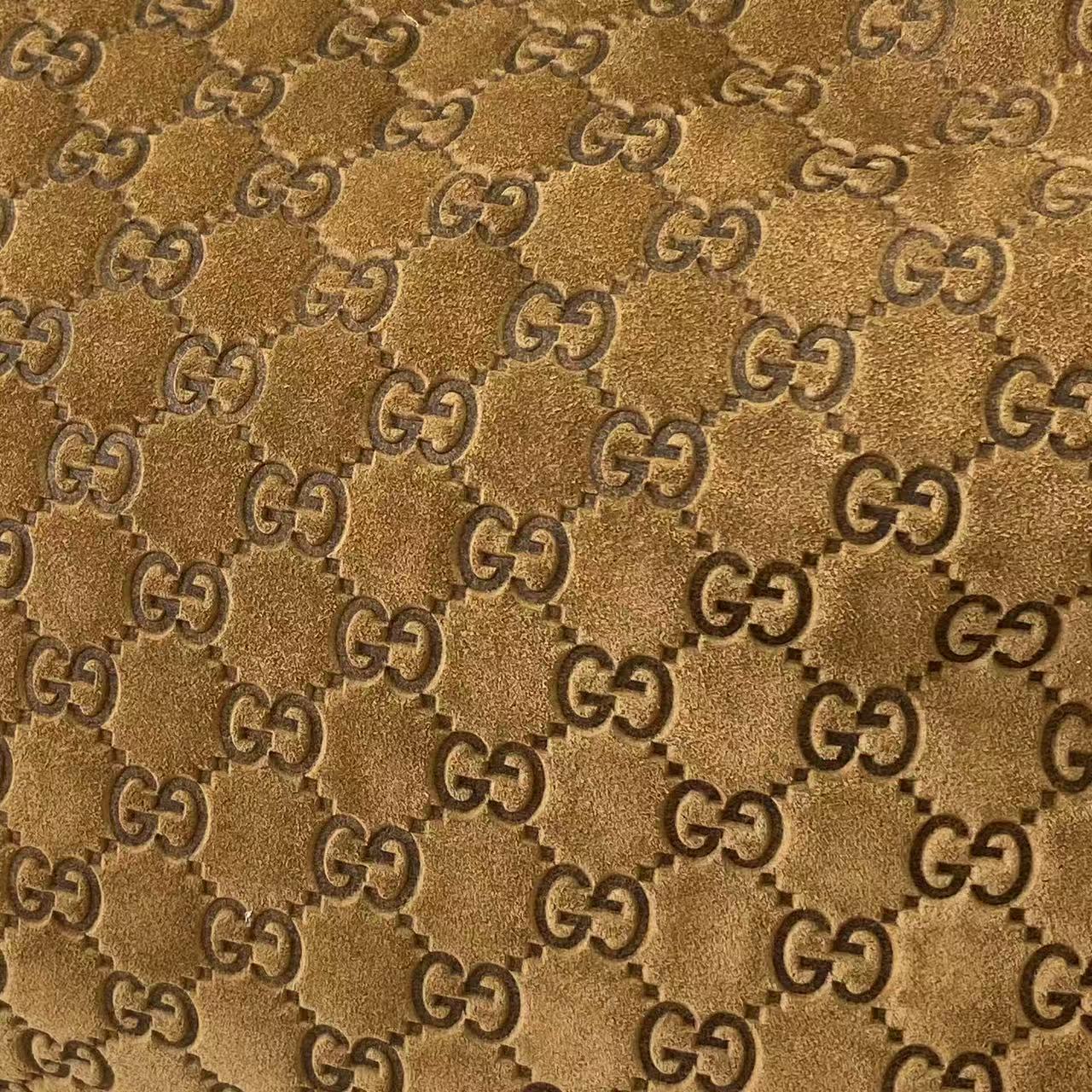 Gucci 25 Beatrix Handbag Brown Gold Suede
