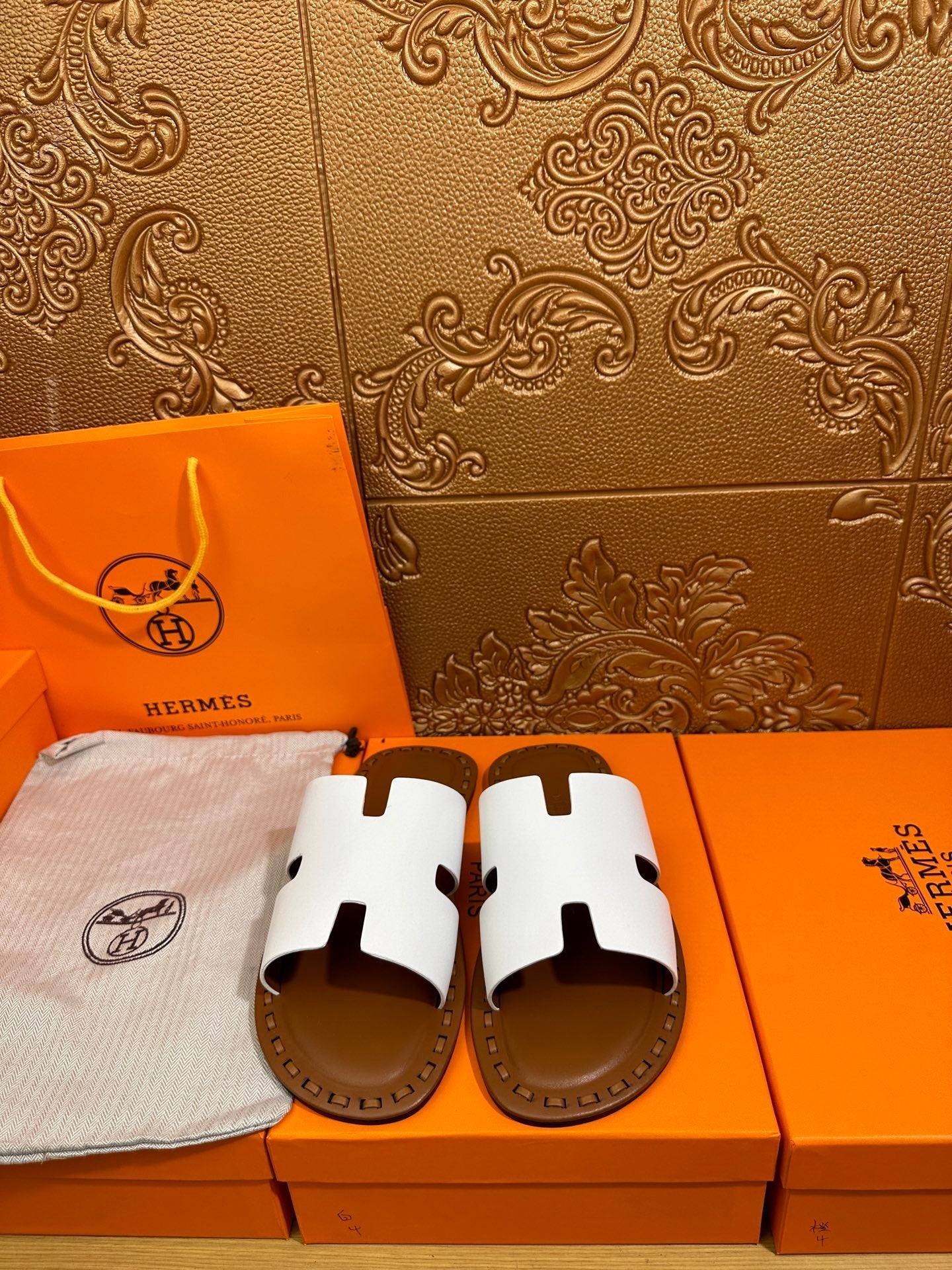 HM Men's Izmir Slide White Cowhide 544059