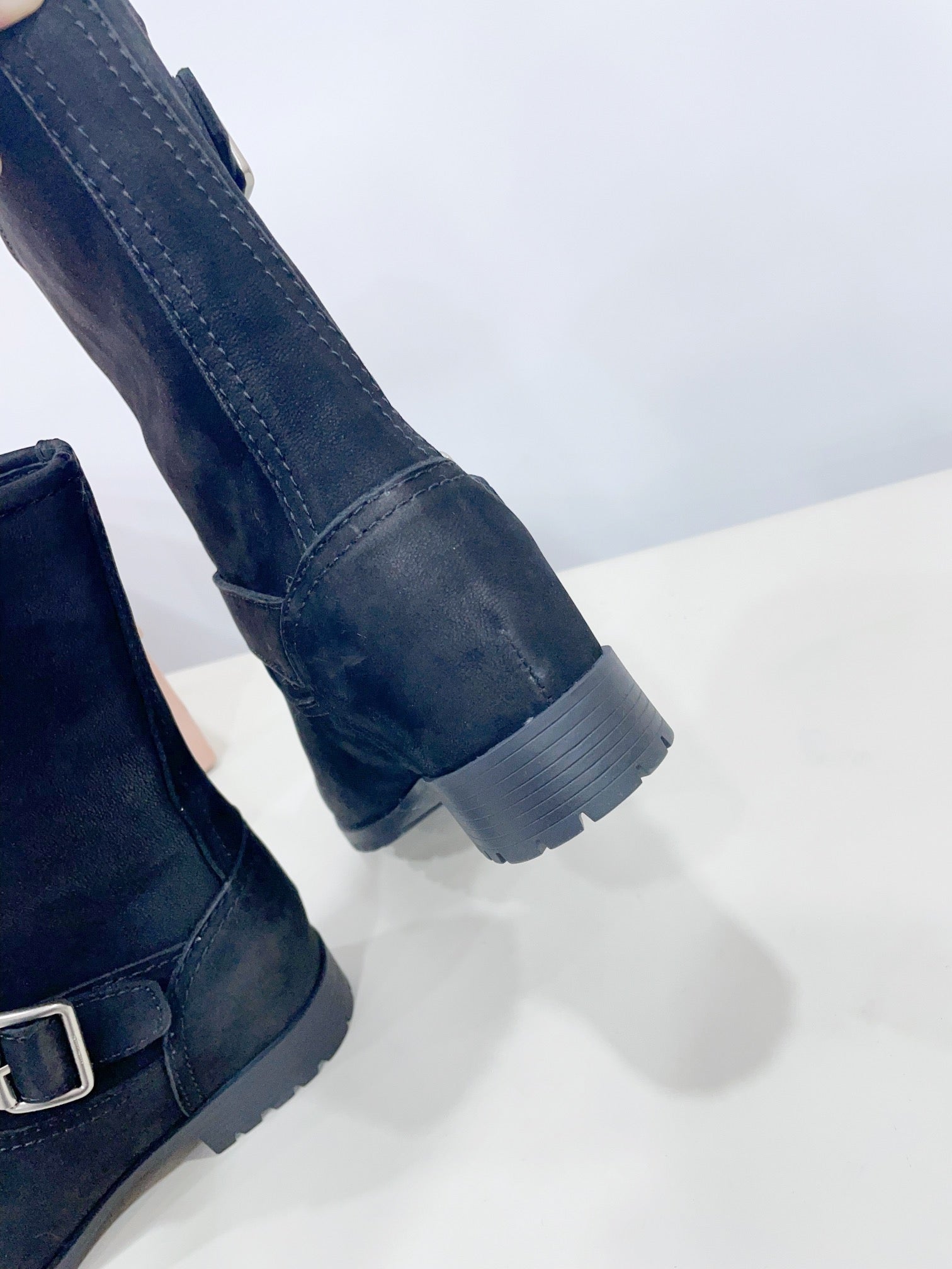 Miu Short Boots Black Calfskin