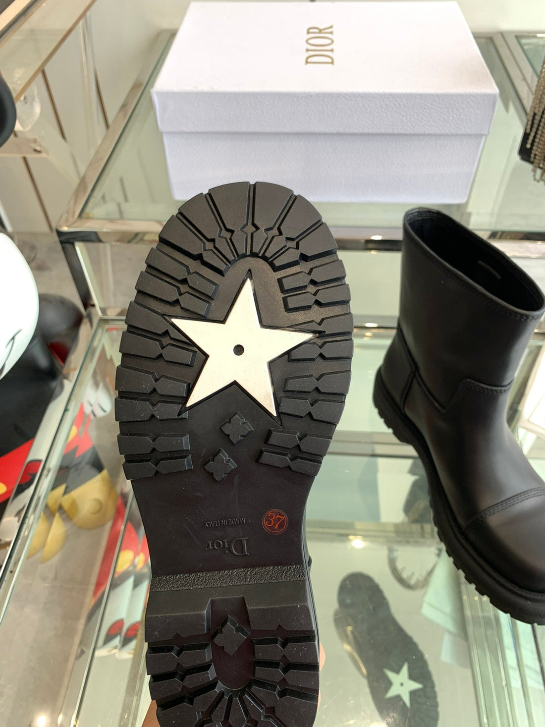 CD Ankle Boot Plain Black Calfskin