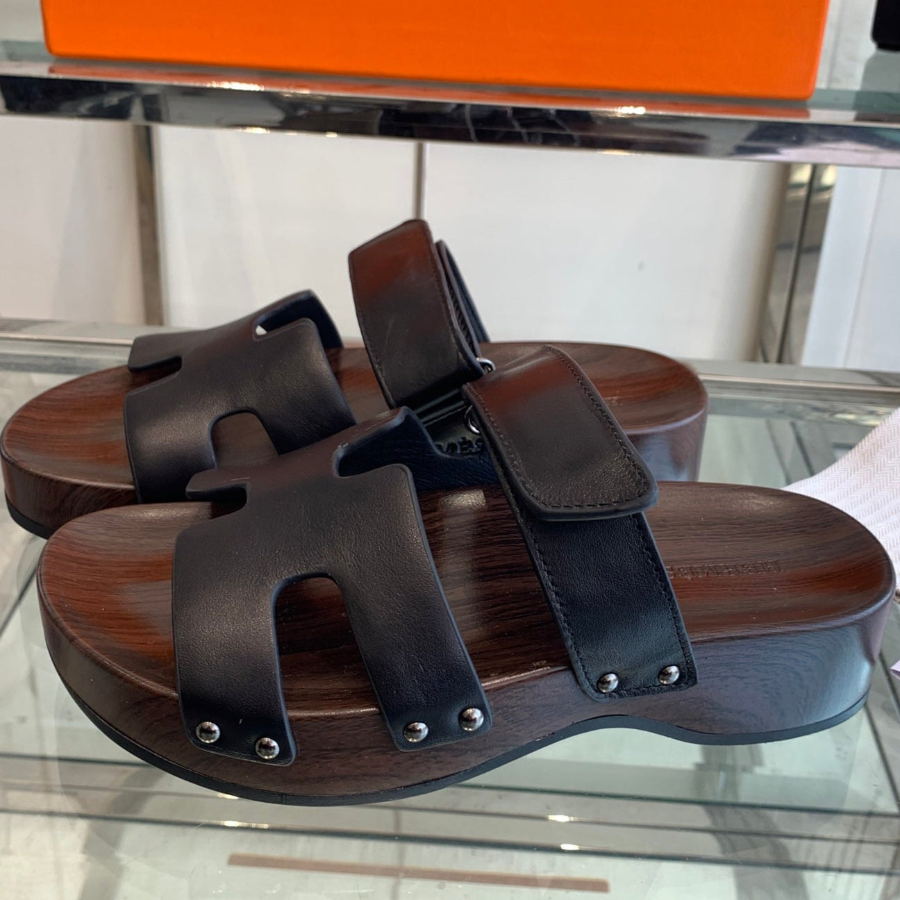 HM 25 Kos Clog Sandals Black Cowhide 292048