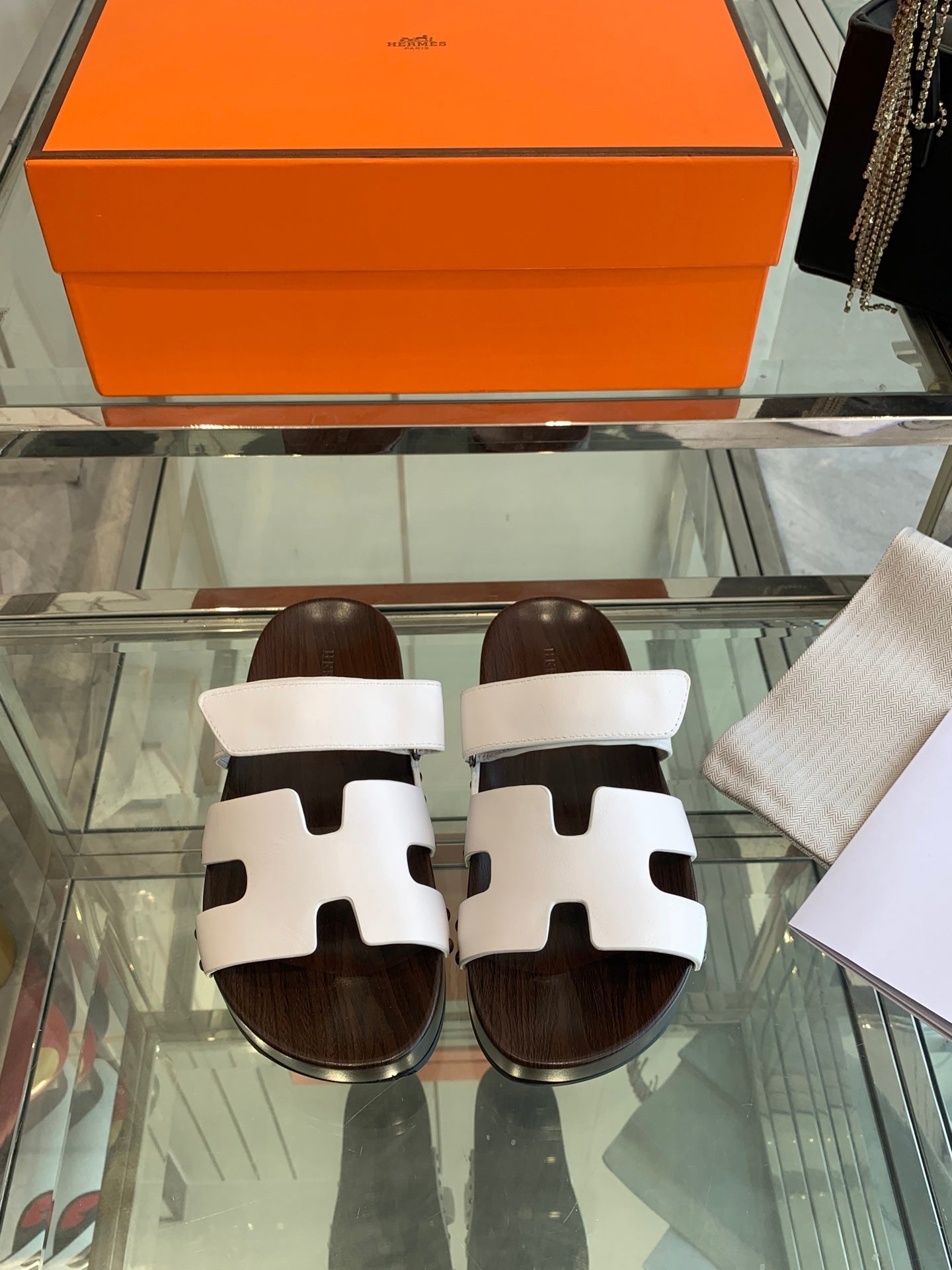 HM 25 Kos Clog Sandals White Cowhide 292049