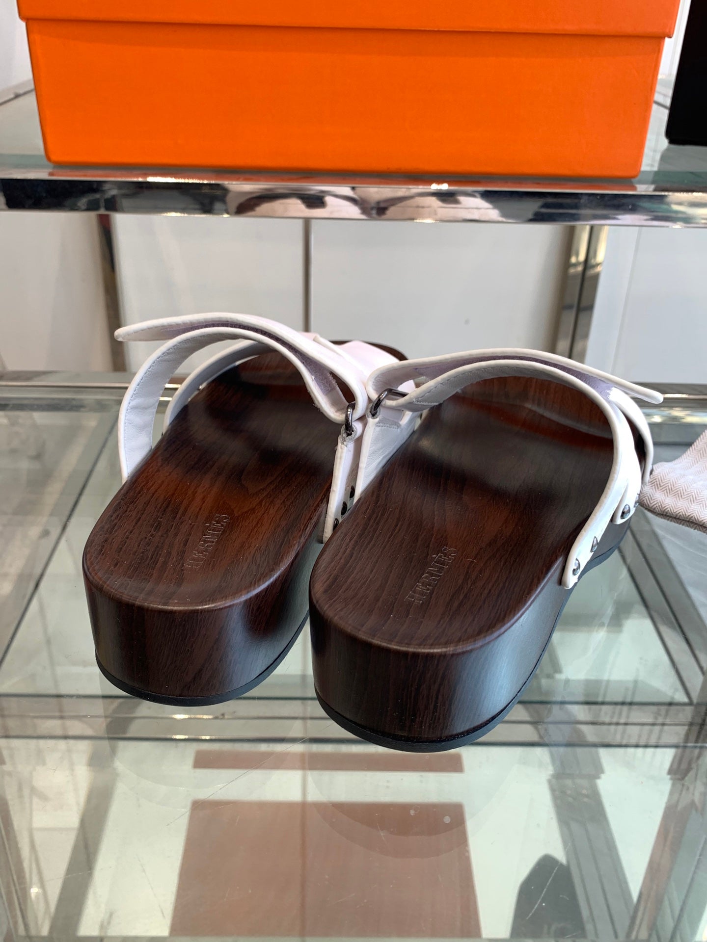 HM 25 Kos Clog Sandals White Cowhide 292049