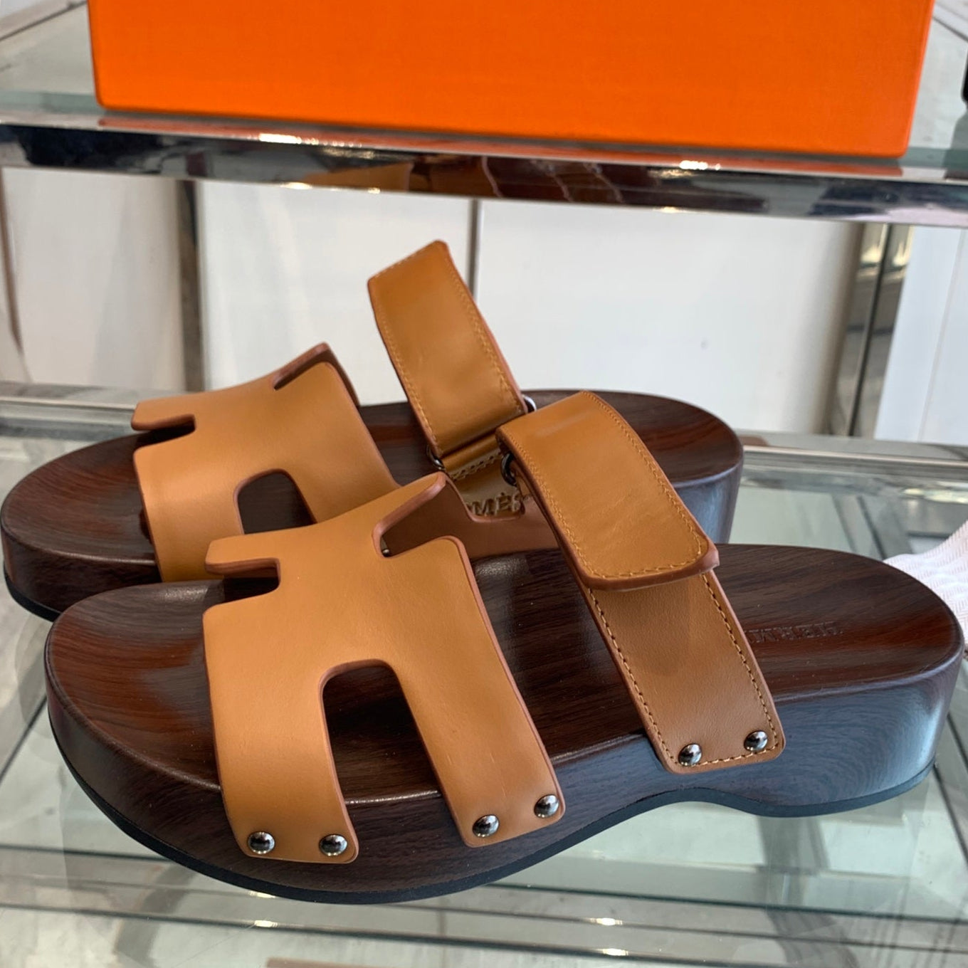 HM 25 Kos Clog Sandals Brown Cowhide 292050