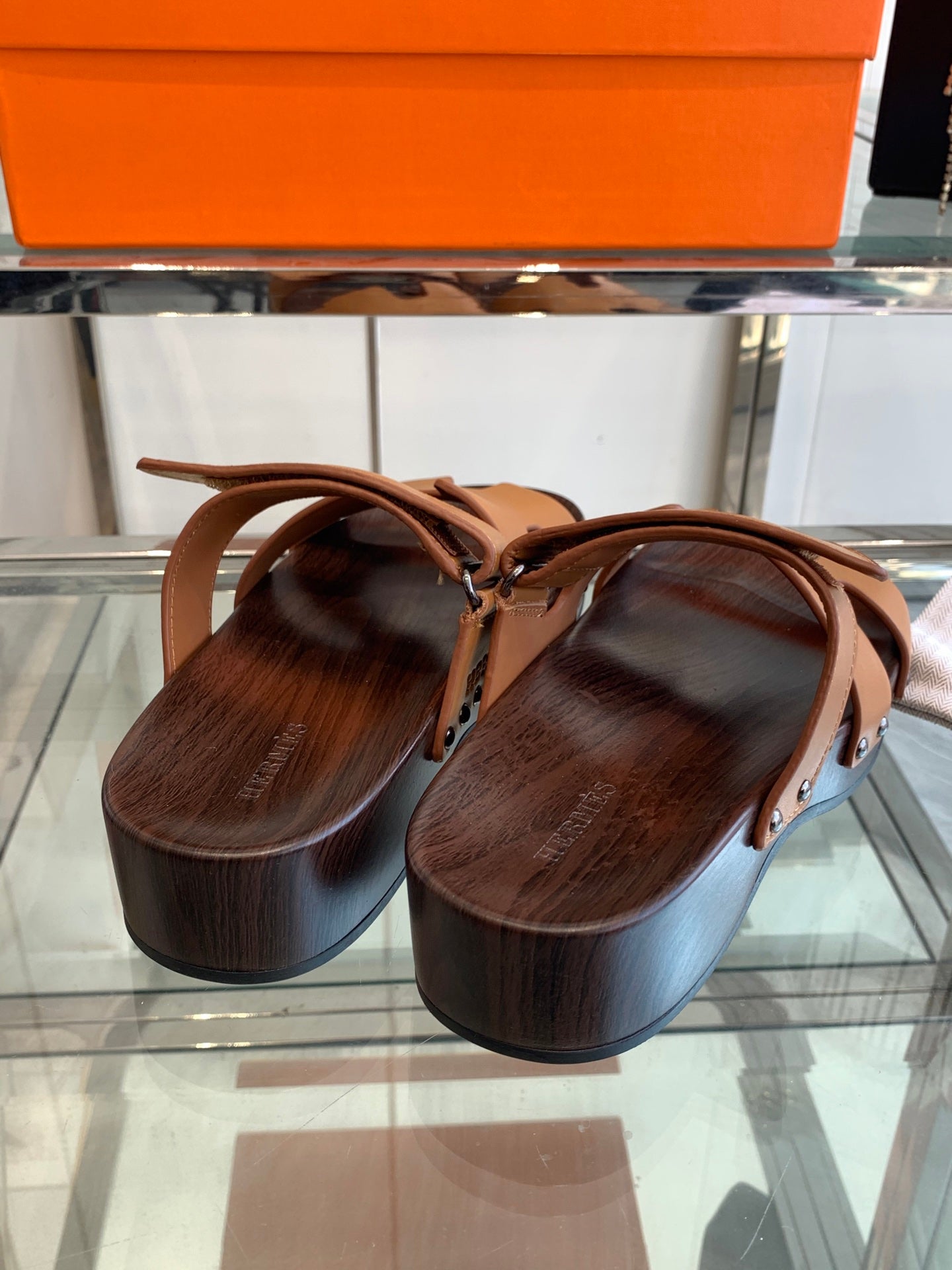 HM 25 Kos Clog Sandals Brown Cowhide 292050