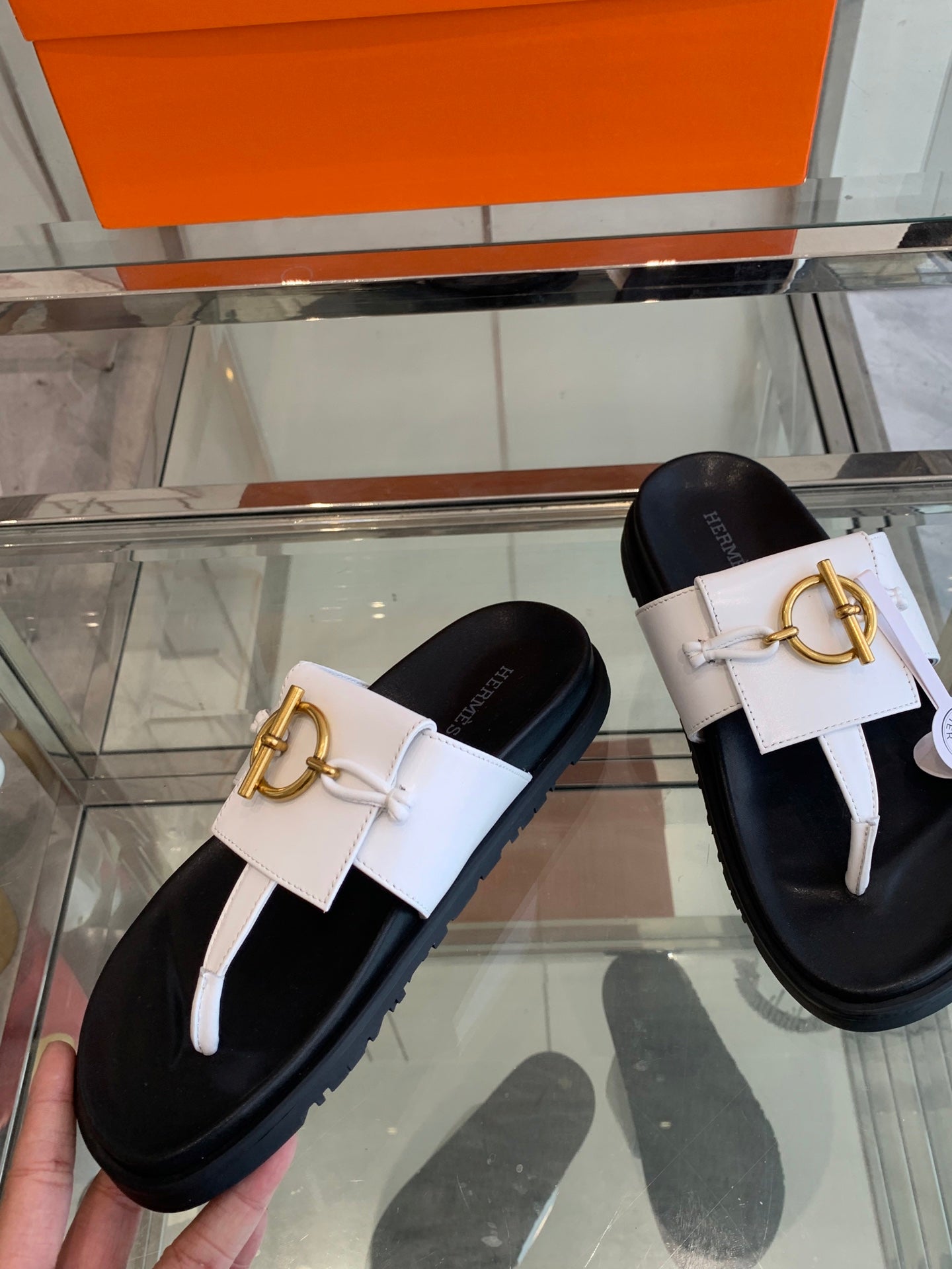 HM 25 Joyce Sandals White Lambskin 292033