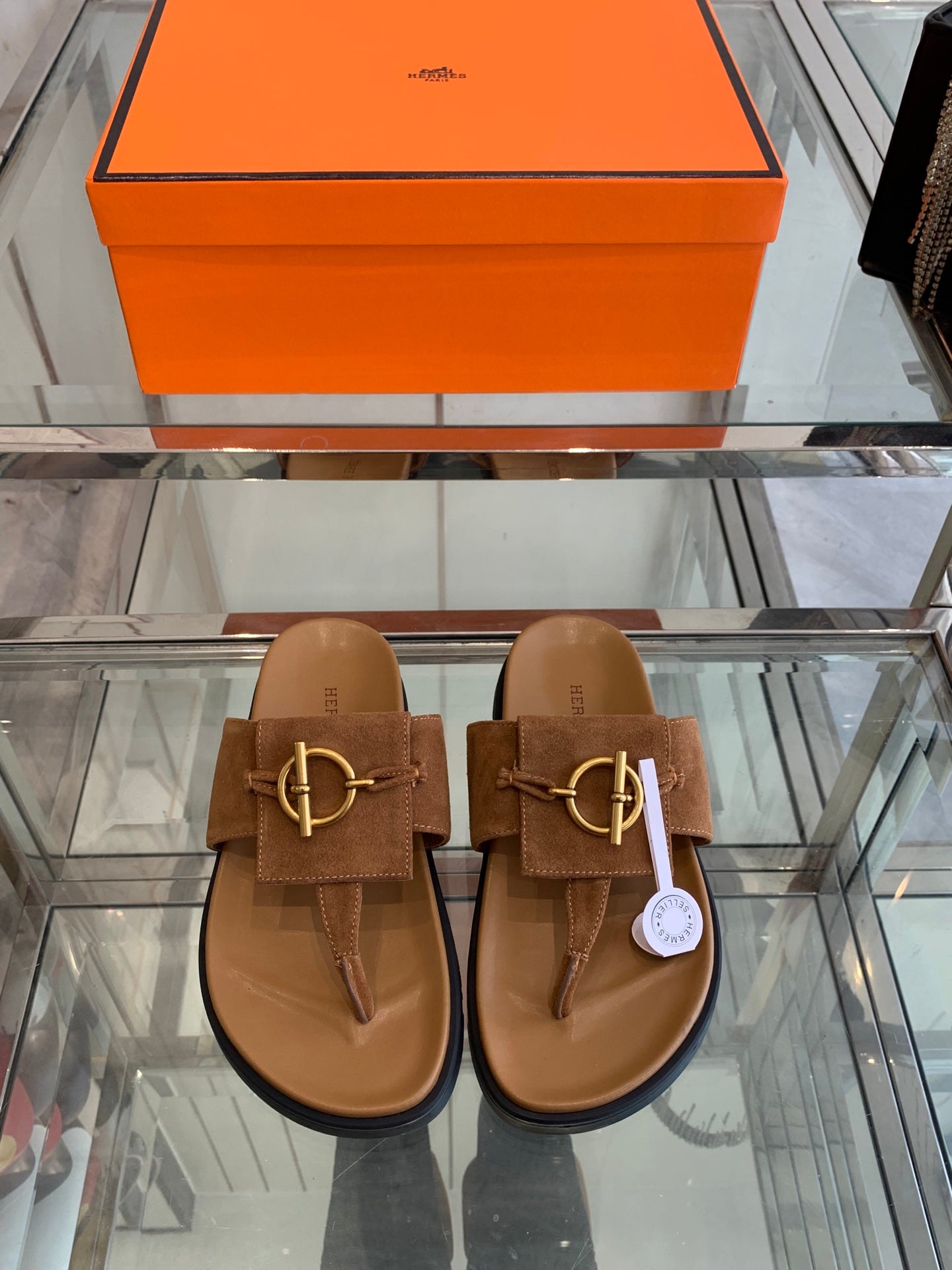 HM 25 Joyce Sandals Brown Suede Lambskin 292034