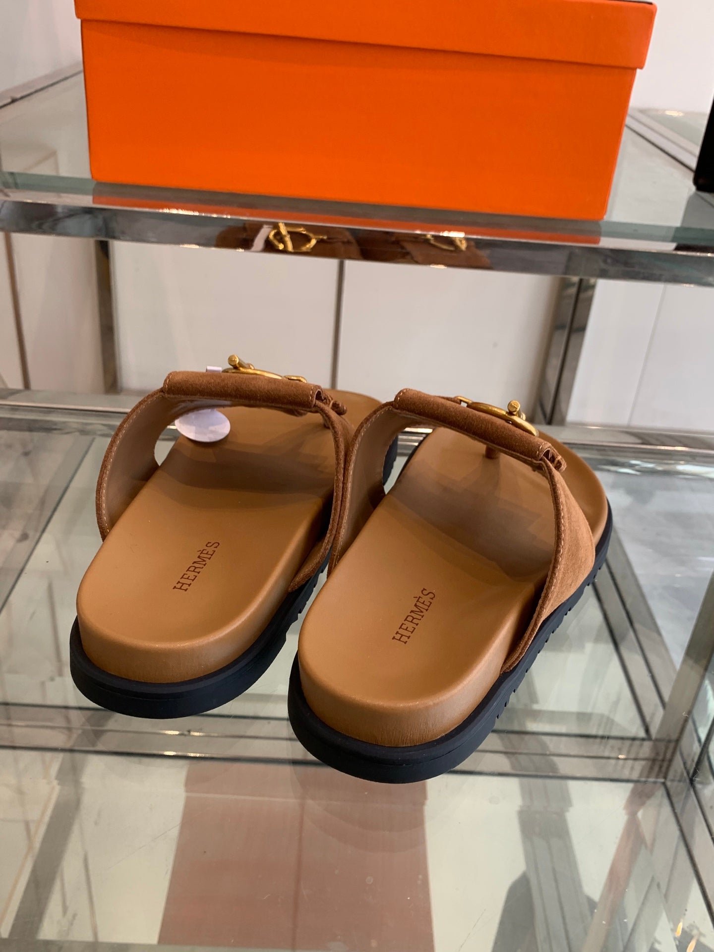 HM 25 Joyce Sandals Brown Suede Lambskin 292034