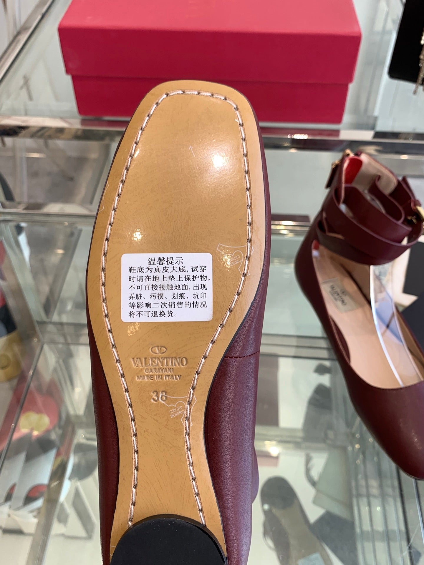 VT 25 Ballerina Ballet Gladiator Flats Ruby Red Cowhide 292360