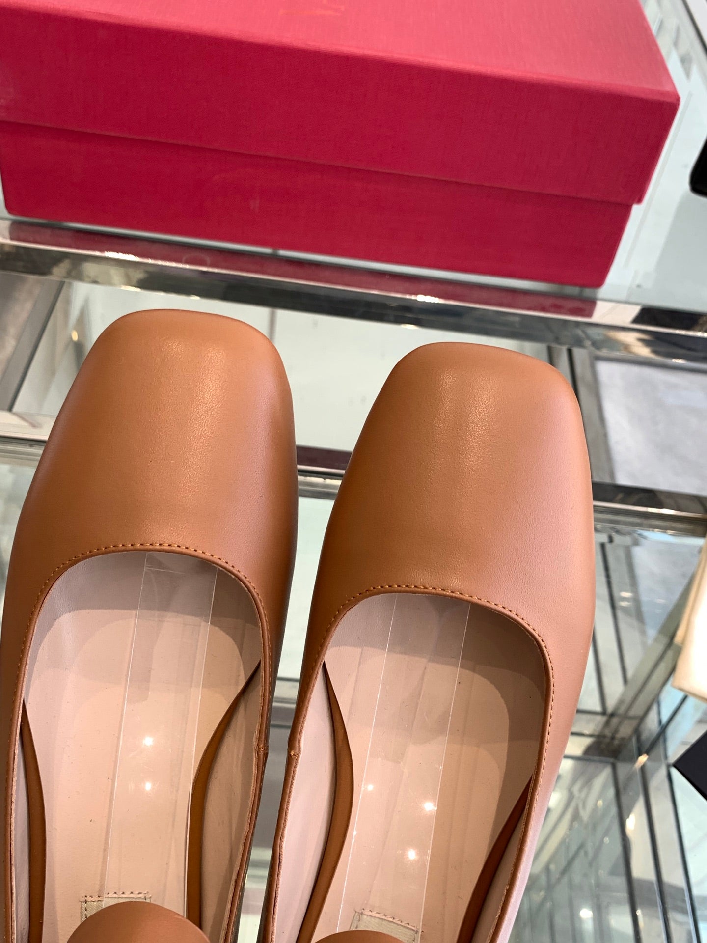 VT 25 Ballerina Ballet Gladiator Flats Brown Cowhide 292361
