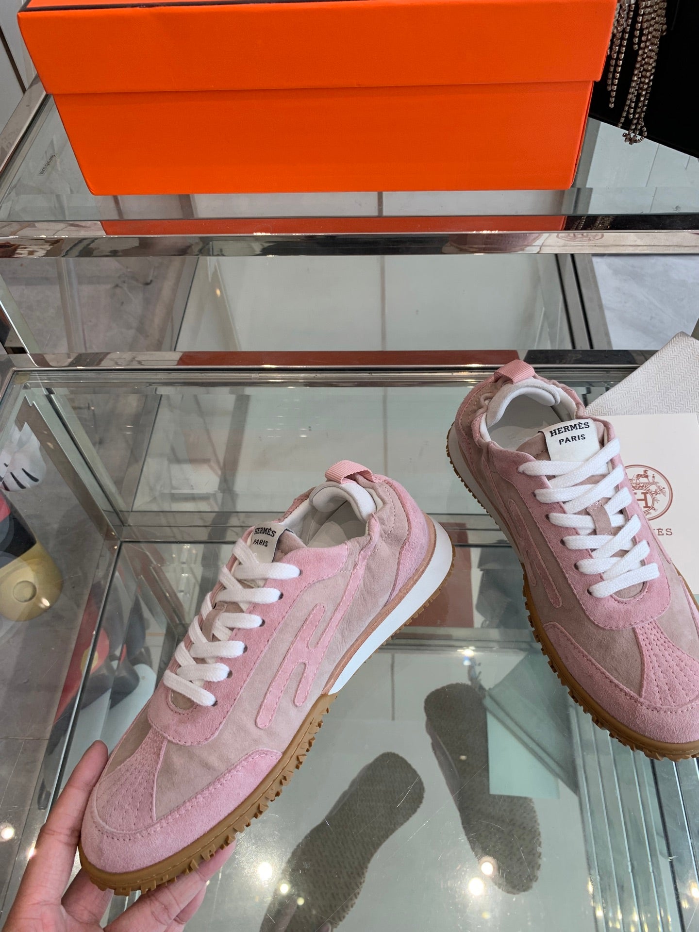 HM Jet Sneaker Pink Suede 292274