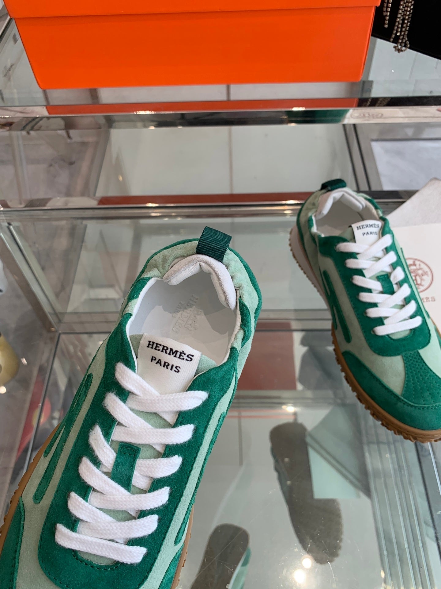 HM Jet Sneaker Green Suede 292278