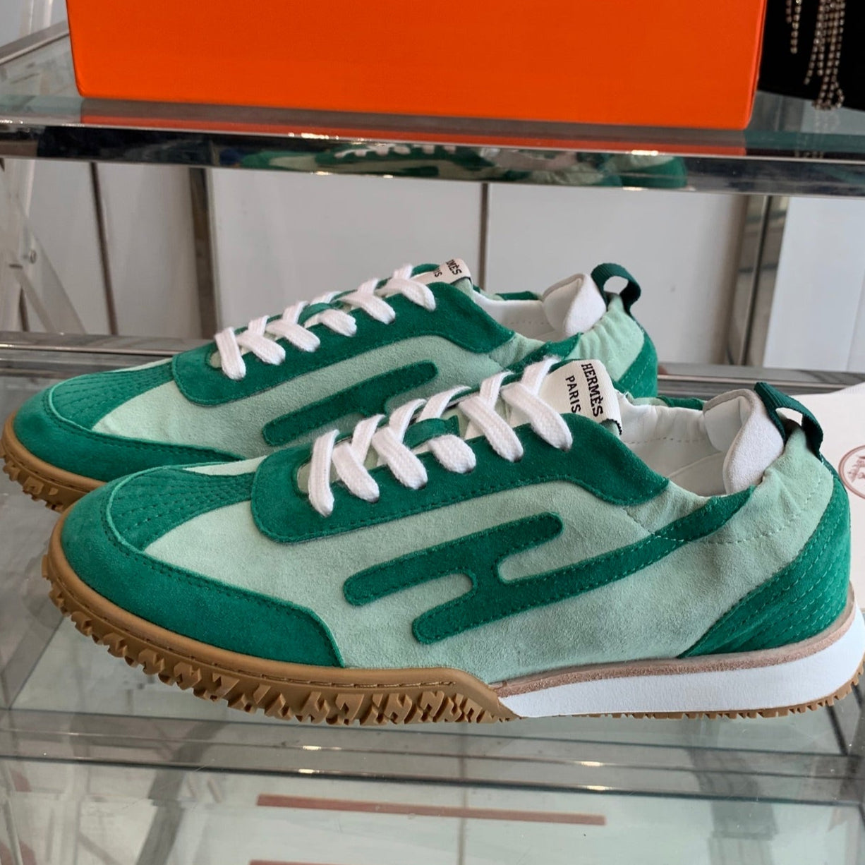 HM Jet Sneaker Green Suede 292278