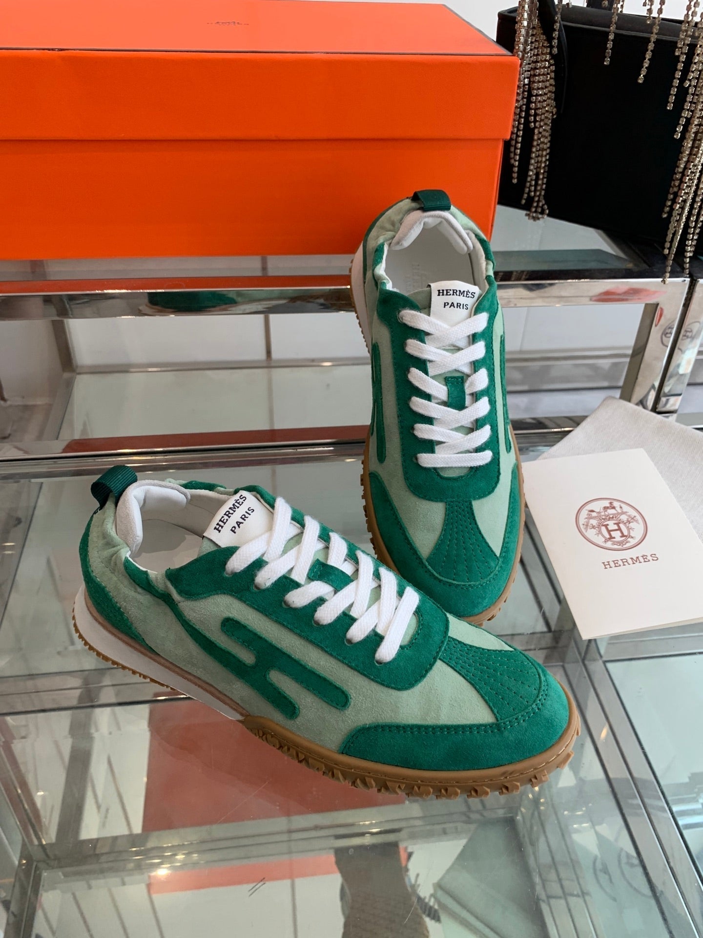 HM Jet Sneaker Green Suede 292278